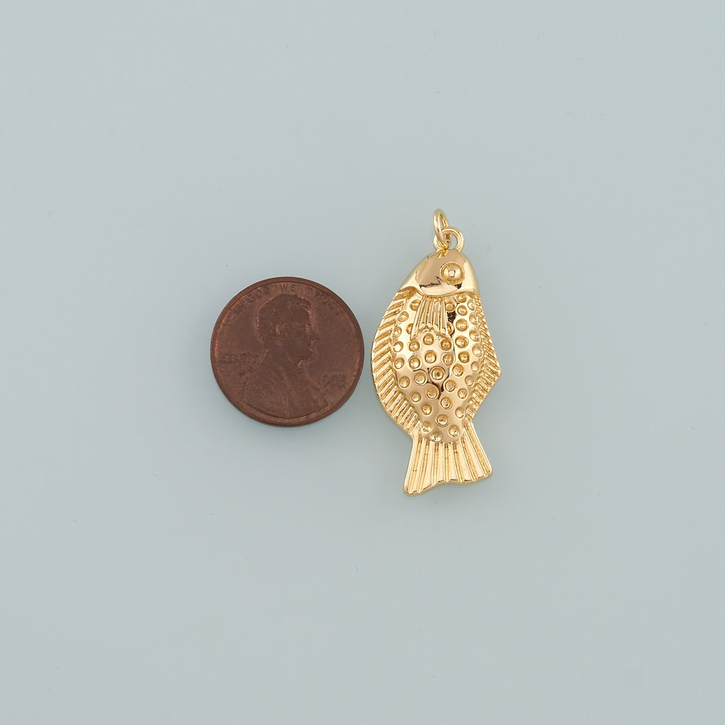 Gold Fish Charms,18K Gold Filled Fish Pendant,Cute Fish Charm Bracelet Necklace for DIY Jewelry Making Supply