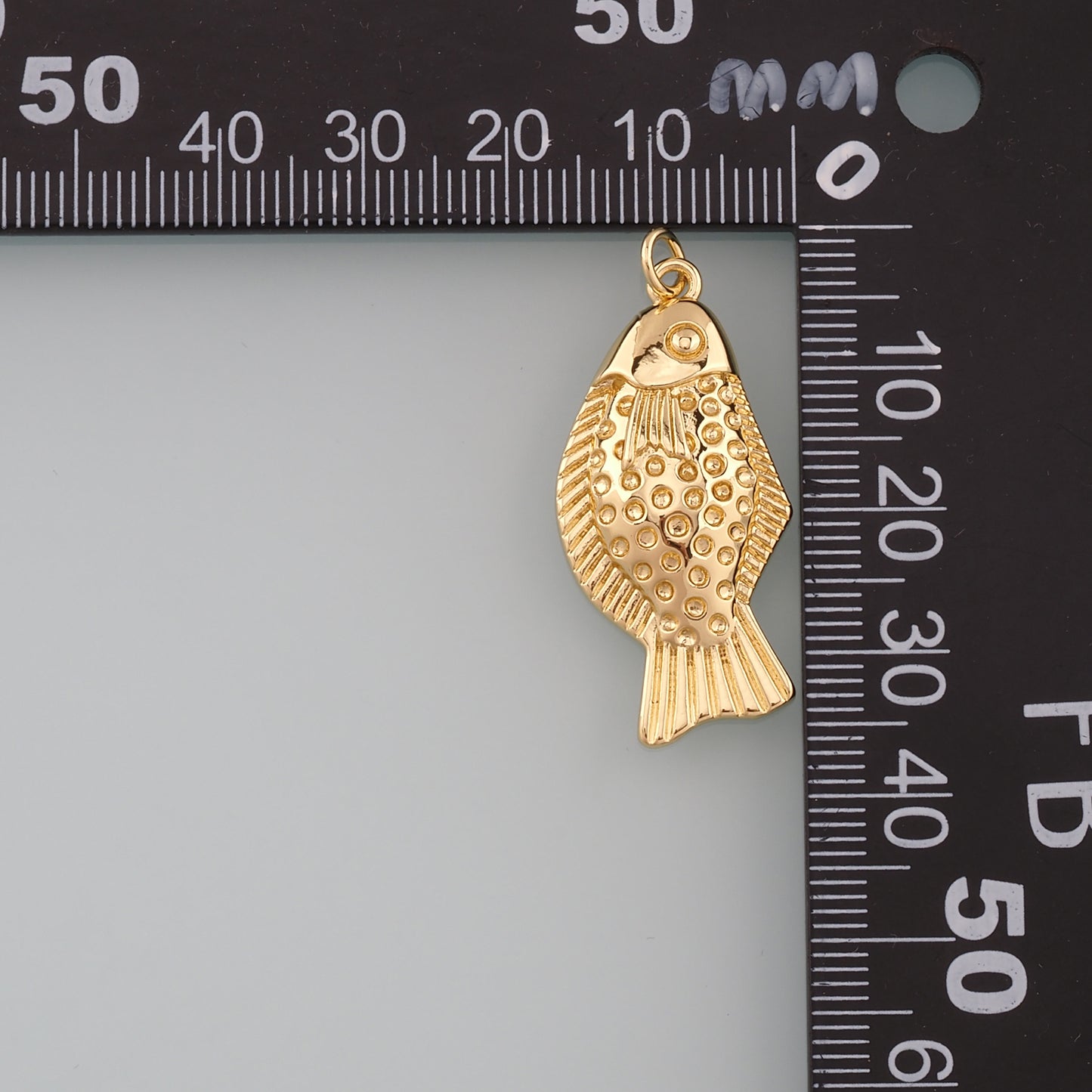 Gold Fish Charms,18K Gold Filled Fish Pendant,Cute Fish Charm Bracelet Necklace for DIY Jewelry Making Supply