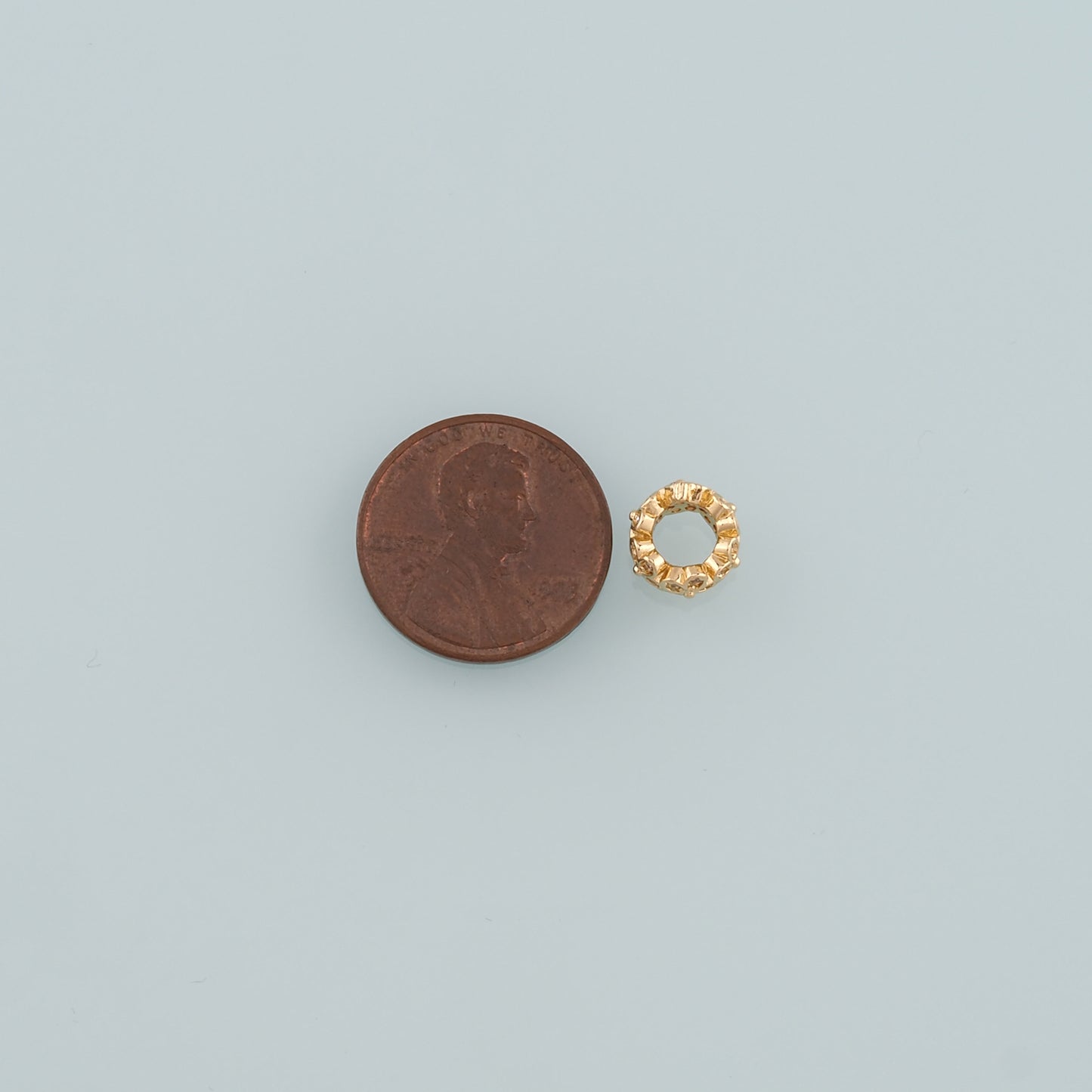Gold Round Beads Charms,18K Gold Filled Round spacer beads Bracelet Necklace for DIY Jewelry Making Supply