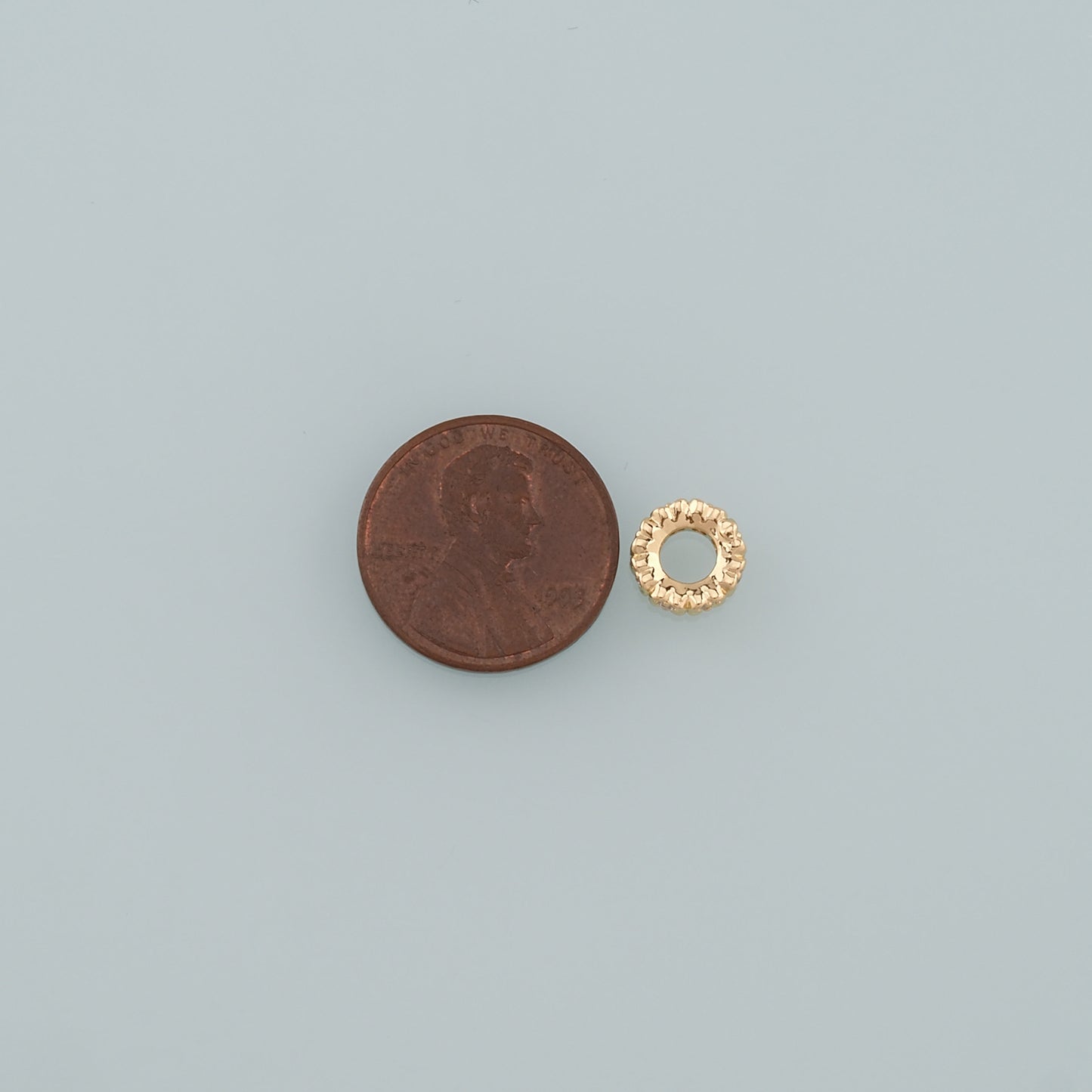 Gold Round Beads Charms,18K Gold Filled Round spacer beads Bracelet Necklace for DIY Jewelry Making Supply