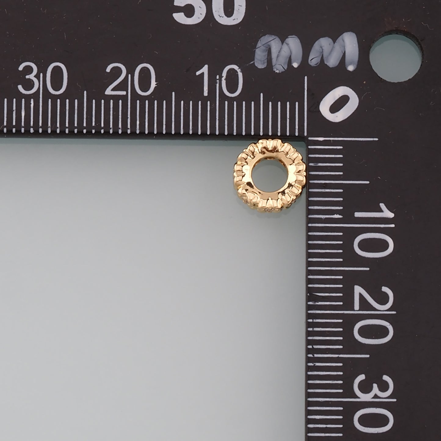 Gold Round Beads Charms,18K Gold Filled Round spacer beads Bracelet Necklace for DIY Jewelry Making Supply