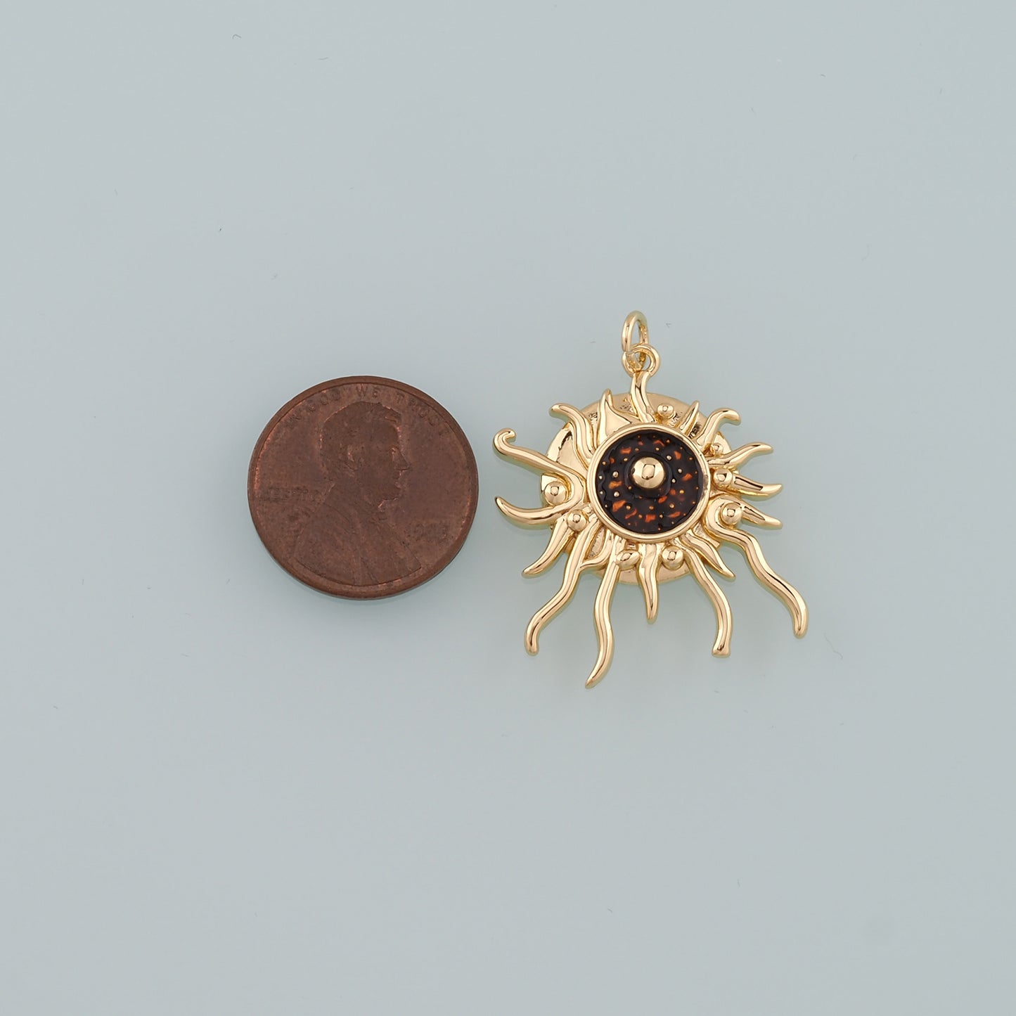 18K Gold Filled Evil Eye Pendant,Enamel Eye Charm Bracelet Necklace for DIY Jewelry Making Supply