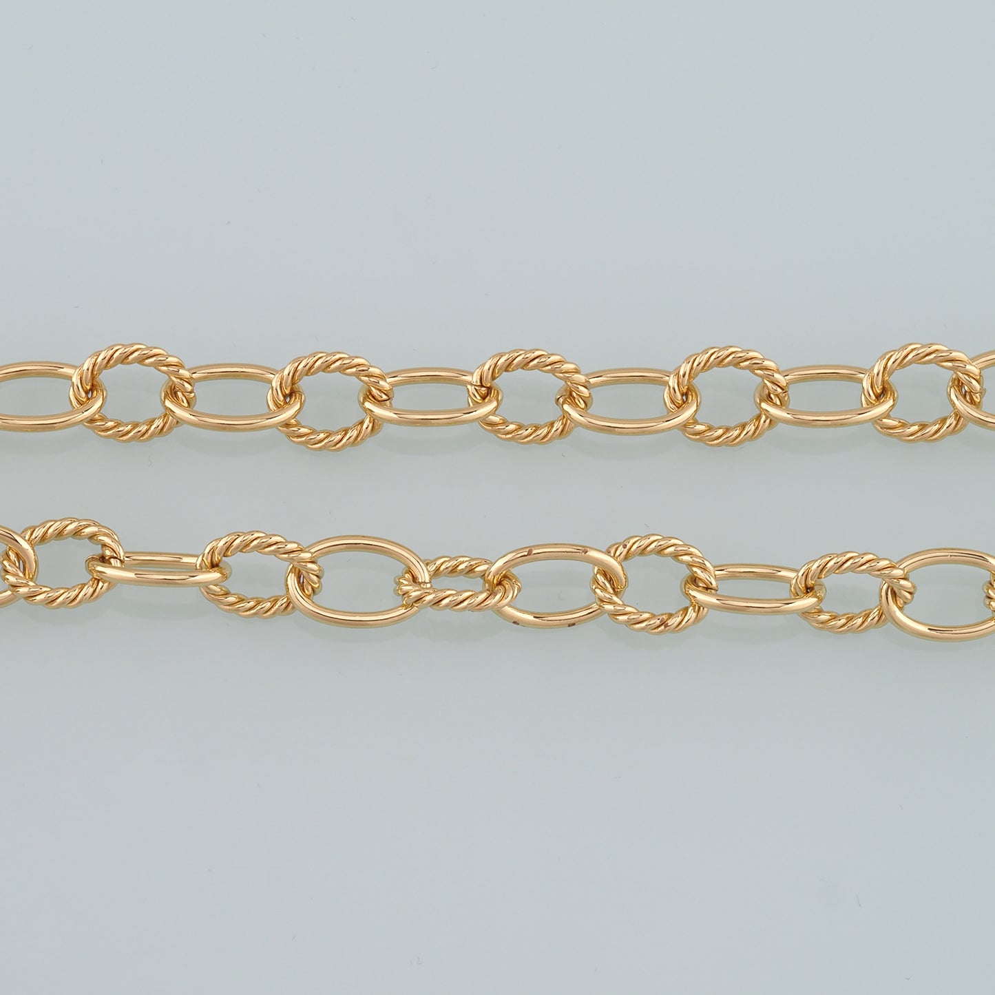 Gold Twist Chain,18K Gold Filled Oval Chain for Necklace Bracelet DIY Jewelry Making Supply