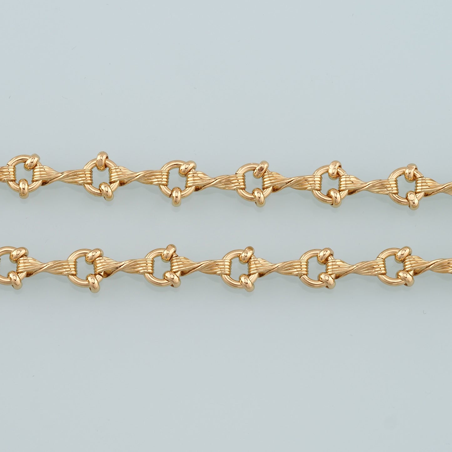 Gold Twist Chain,18K Gold Filled Round Chain for Necklace Bracelet DIY Jewelry Making Supply