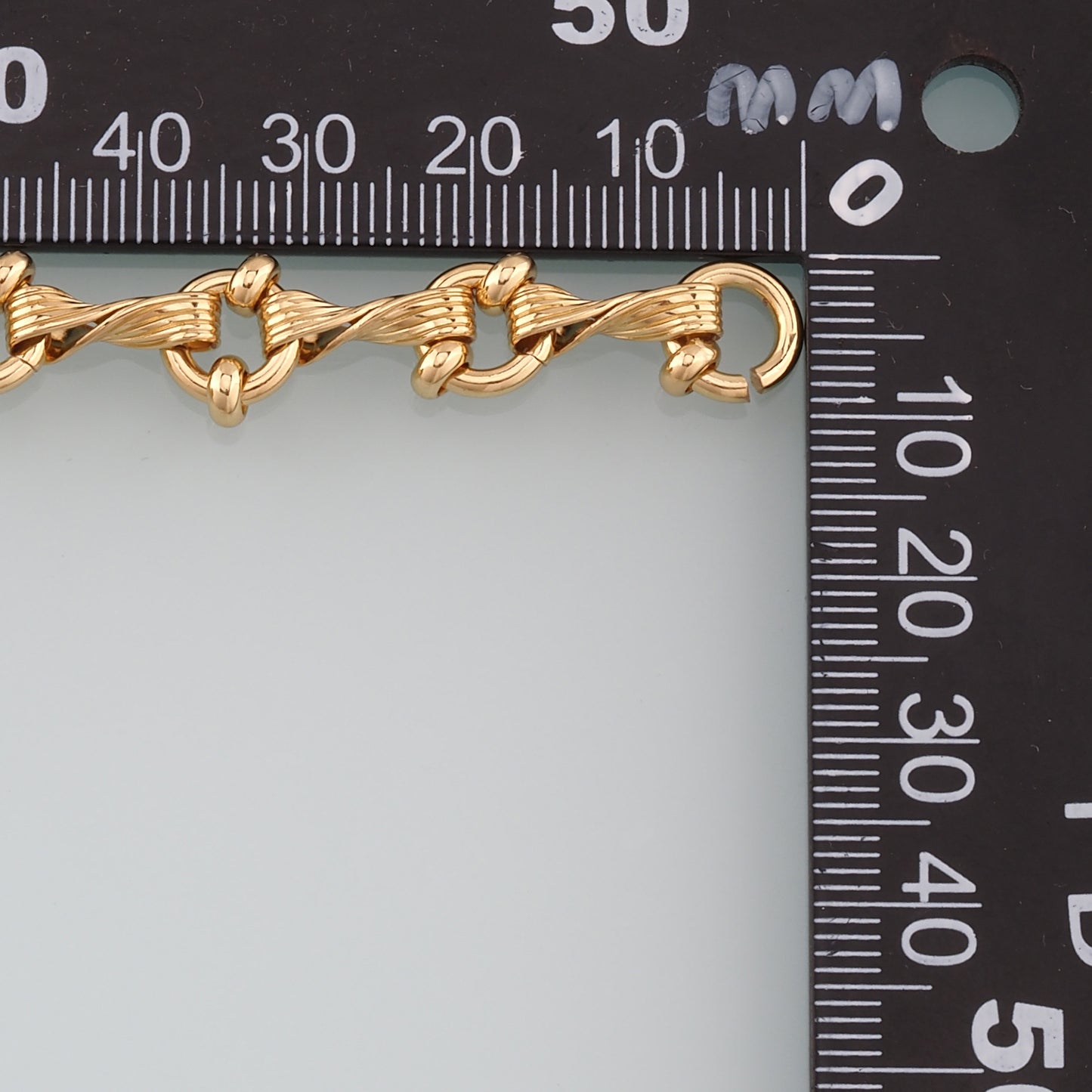 Gold Twist Chain,18K Gold Filled Round Chain for Necklace Bracelet DIY Jewelry Making Supply