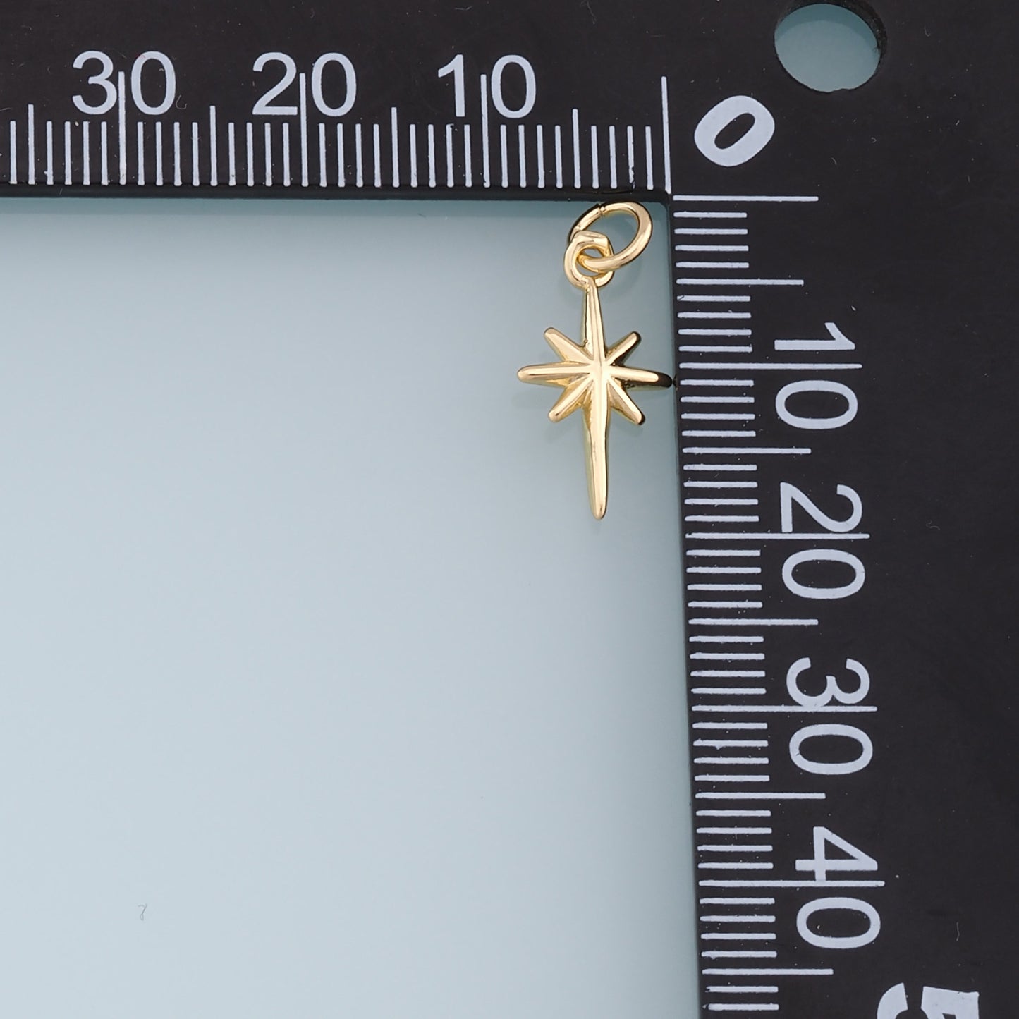 Gold Star Charms,18K Gold Filled Starburst Pendant,North Star Charm Bracelet Necklace for DIY Jewelry Making Supply