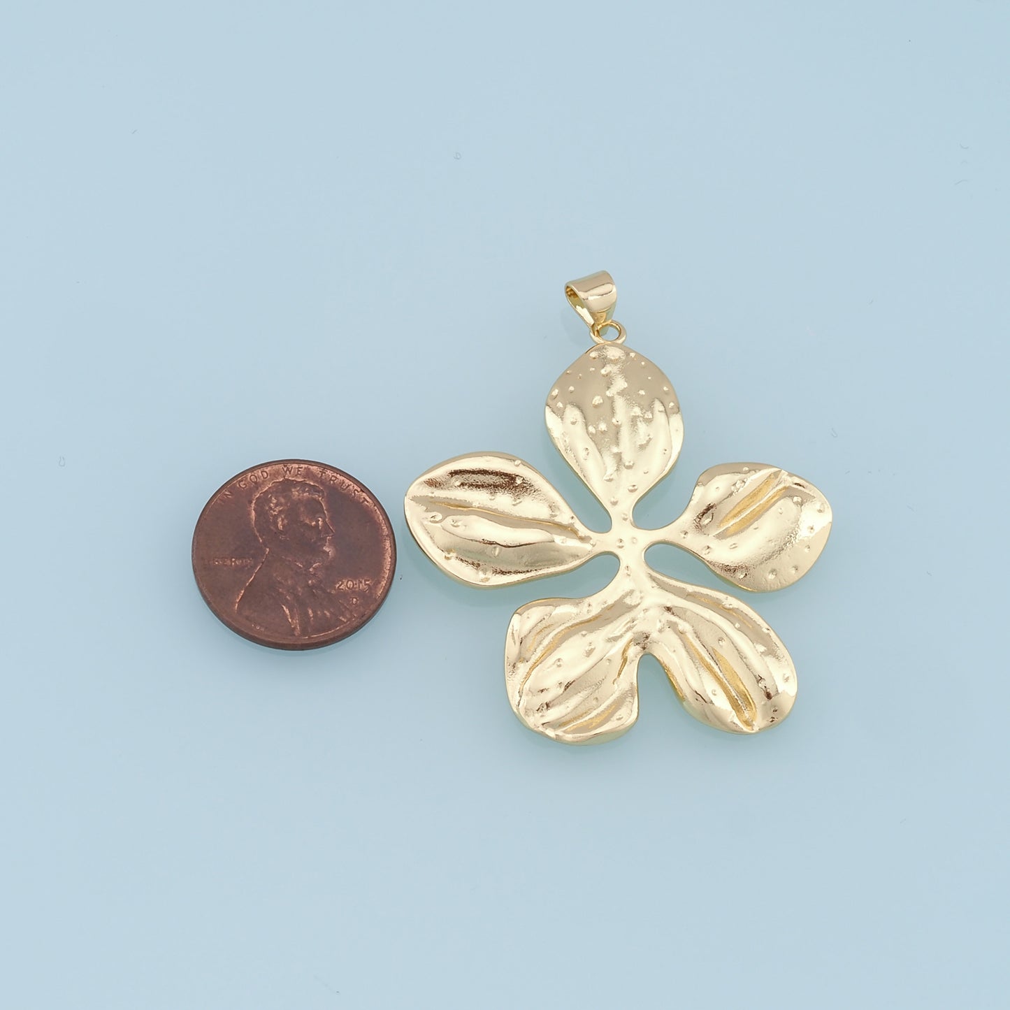 Gold Flower Charms,18K Gold Filled Flower Pendant,Silver flower Charm Bracelet Necklace for DIY Jewelry Making Supply