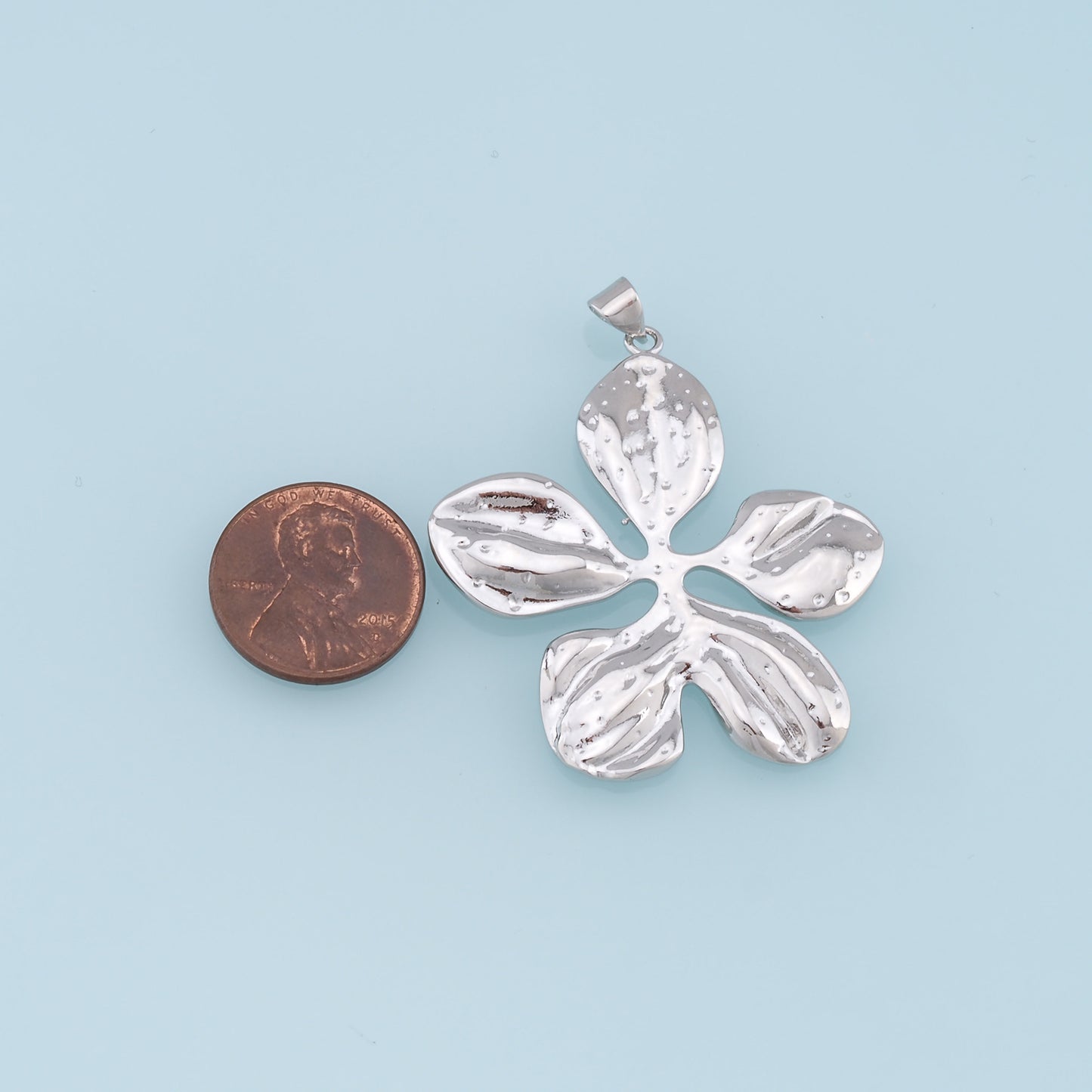 Gold Flower Charms,18K Gold Filled Flower Pendant,Silver flower Charm Bracelet Necklace for DIY Jewelry Making Supply