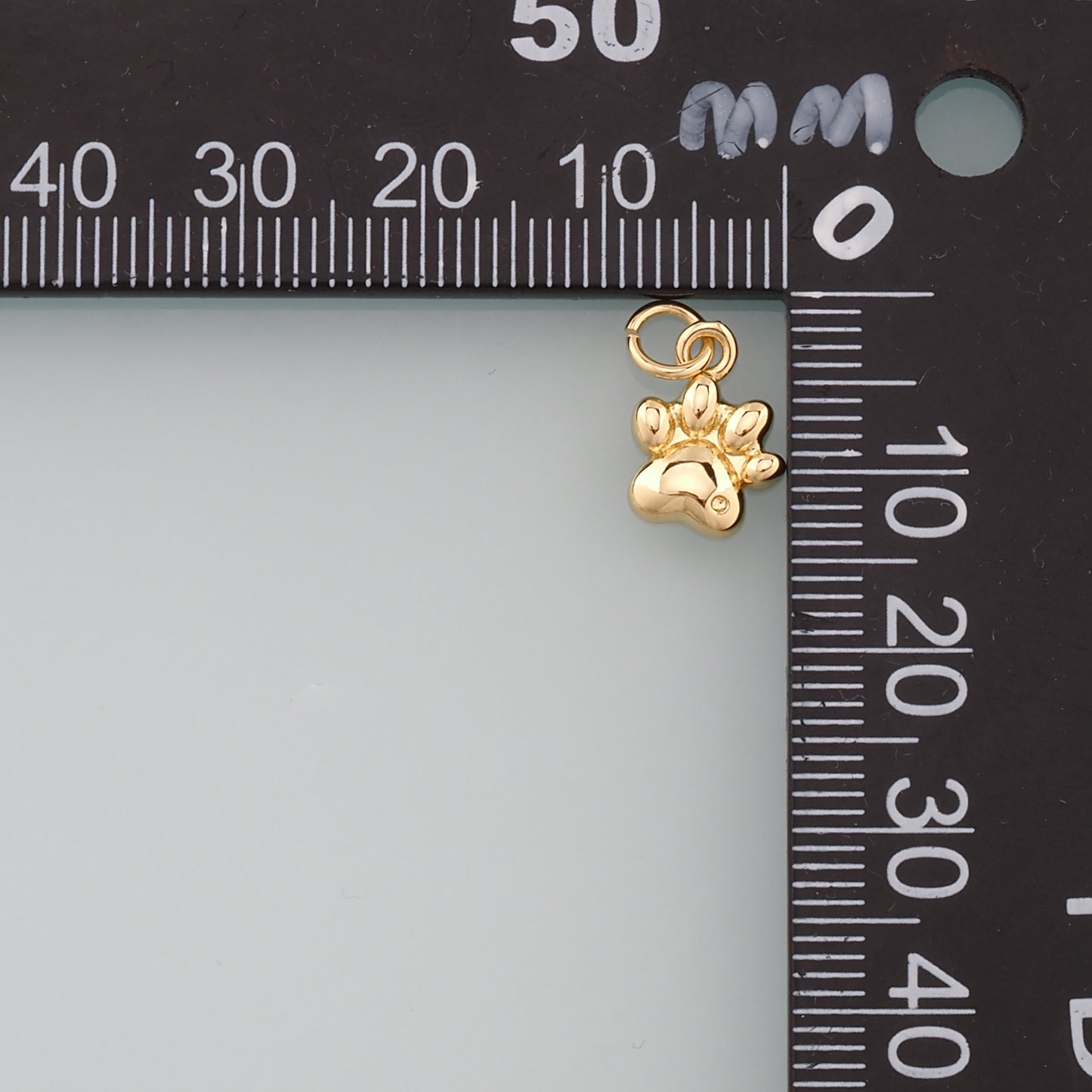 Gold Paw Charms,18K Gold Filled Cat Paw Pendant,Dainty Dog Paw Charm Bracelet Necklace for DIY Jewelry Making Supply