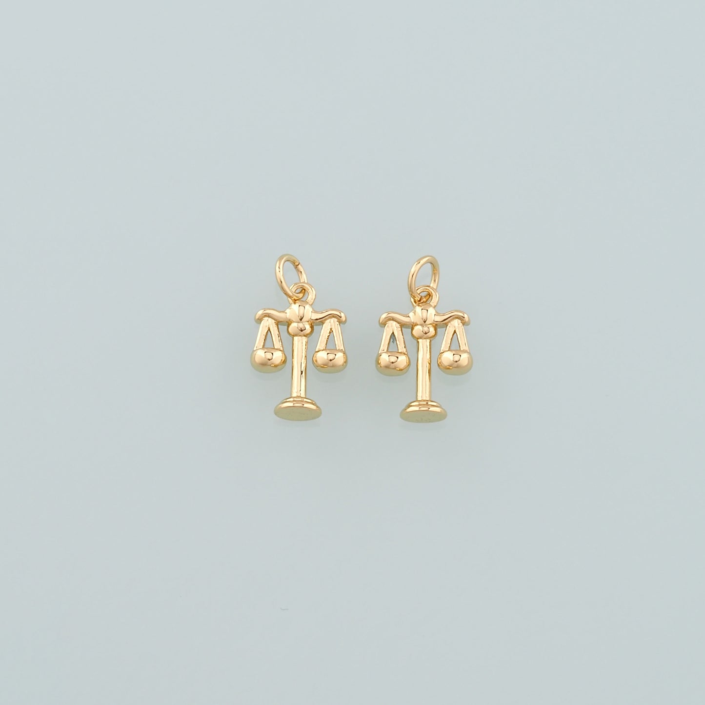 Gold Justice Charms,18K Gold Filled Balance Pendant,Balance Scale Charm Bracelet Necklace for DIY Jewelry Making Supply