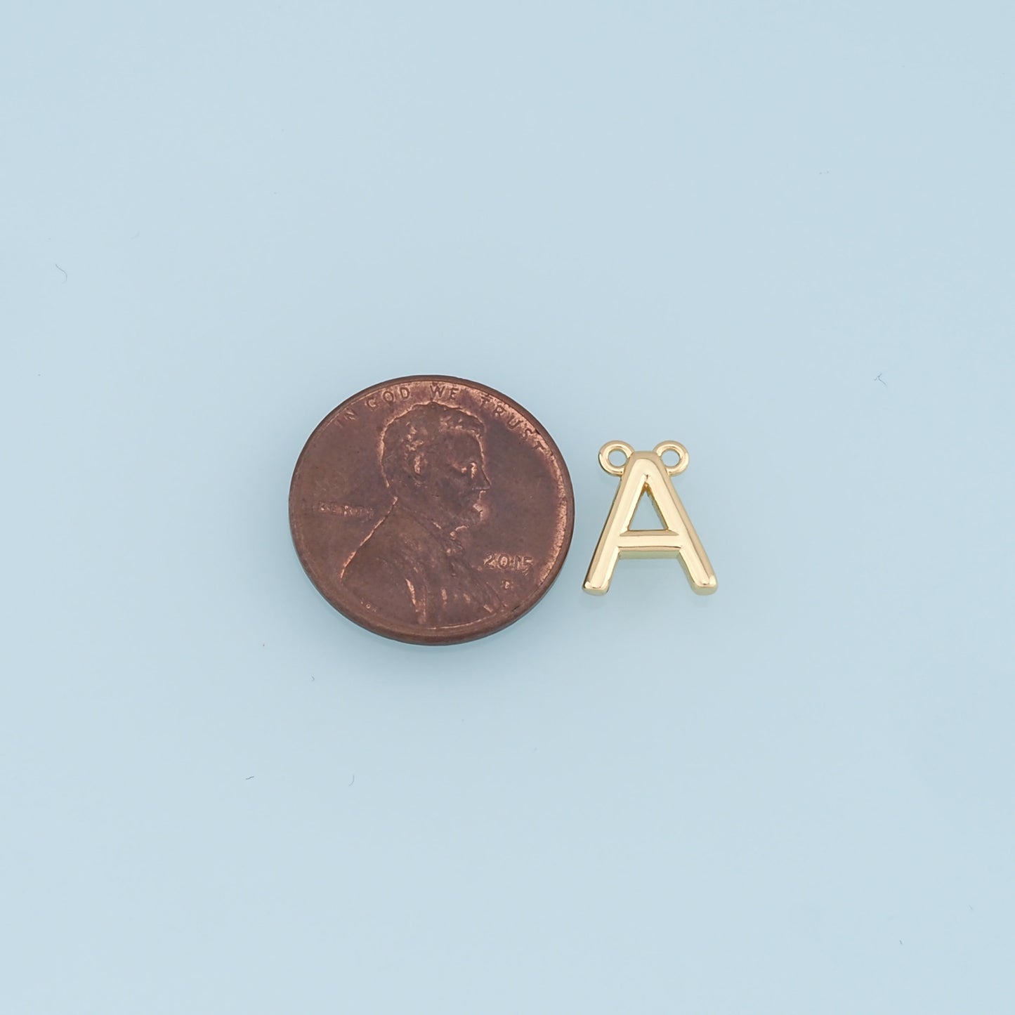 Gold letter Charms,18K Gold Filled letter Pendant,initial Charm Bracelet Necklace for DIY Jewelry Making Supply