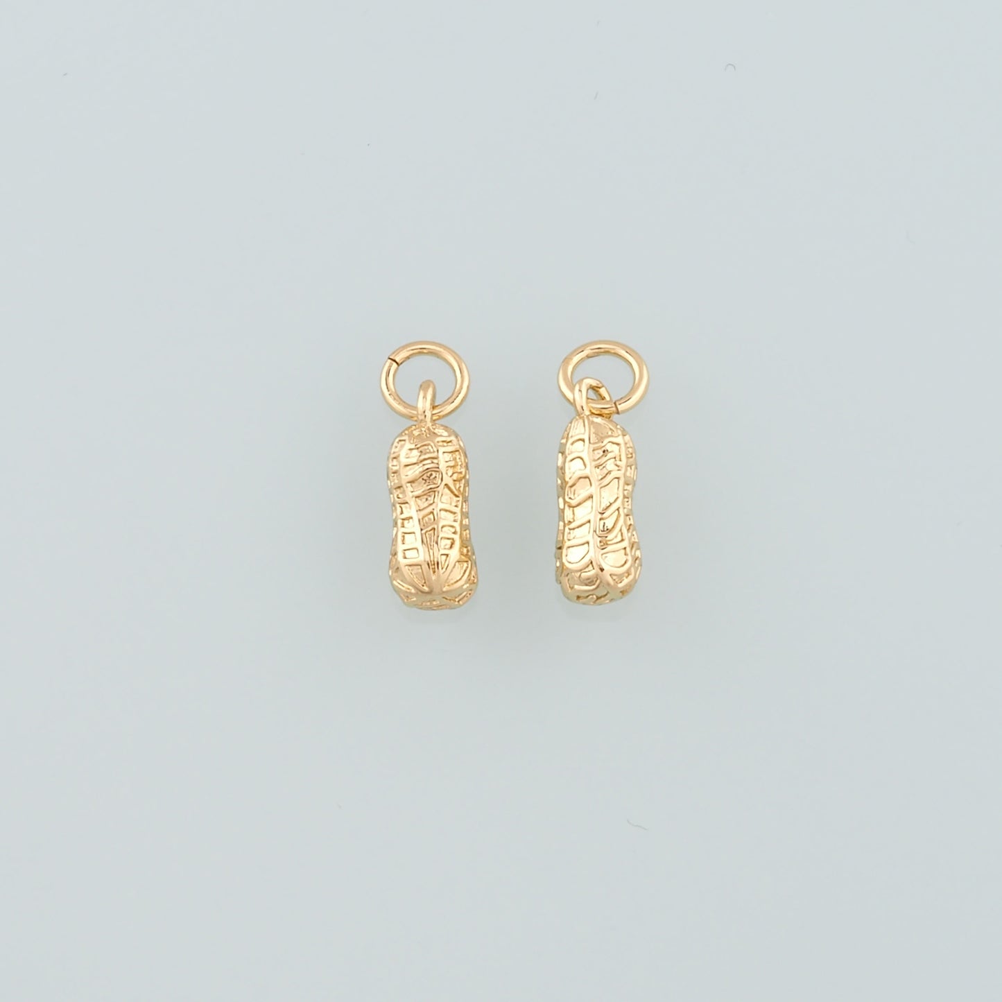 18K Gold Filled Peanut Pendant,Dainty Peanut Charm Bracelet Necklace for DIY Jewelry Making Supply