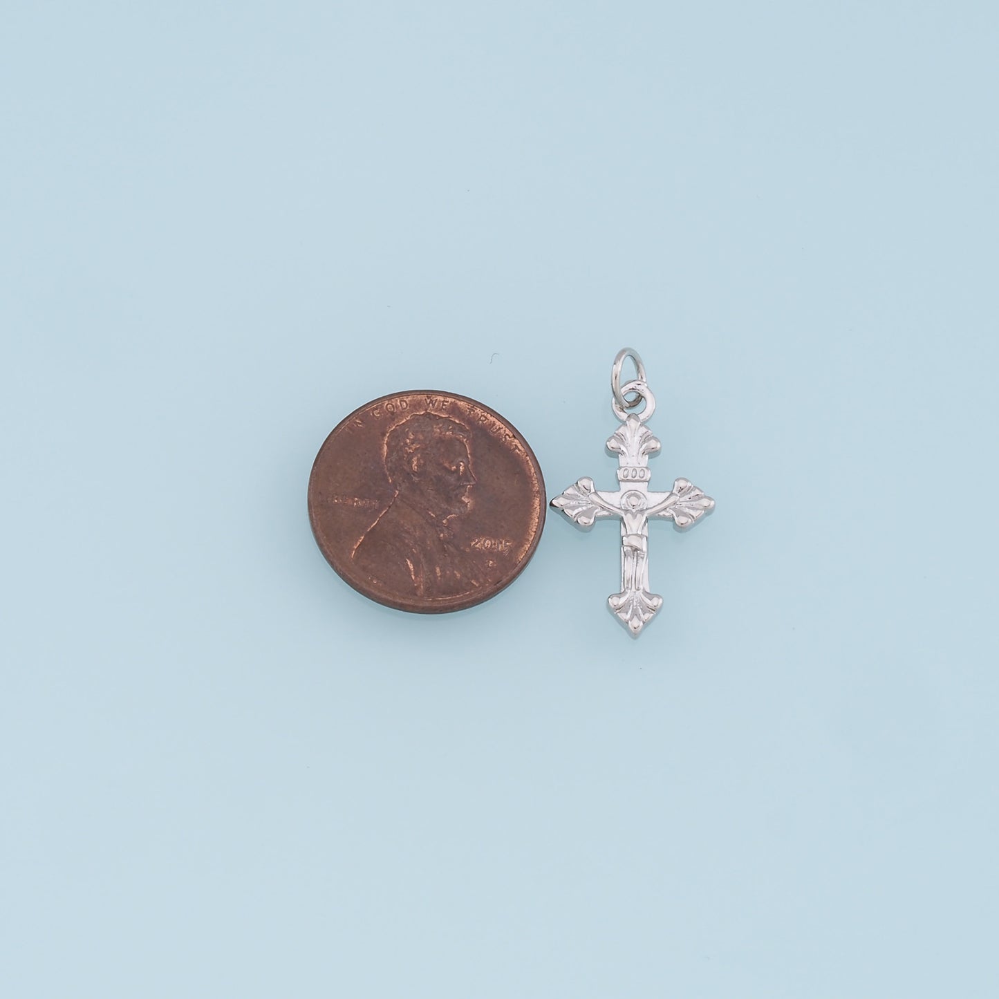 Gold Jesus Charms,18K Gold Filled Cross Pendant,Religious Protect Charm Bracelet Necklace for DIY Jewelry Making Supply