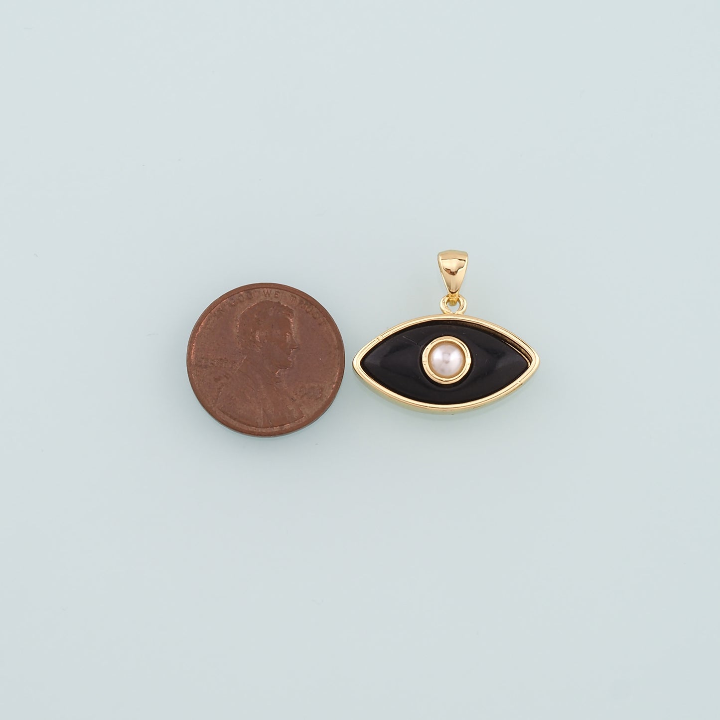 Gold Evil Eye Charms,18K Gold Filled Evil Eye Pendant,Enamel Eye Charm Bracelet Necklace for DIY Jewelry Making Supply