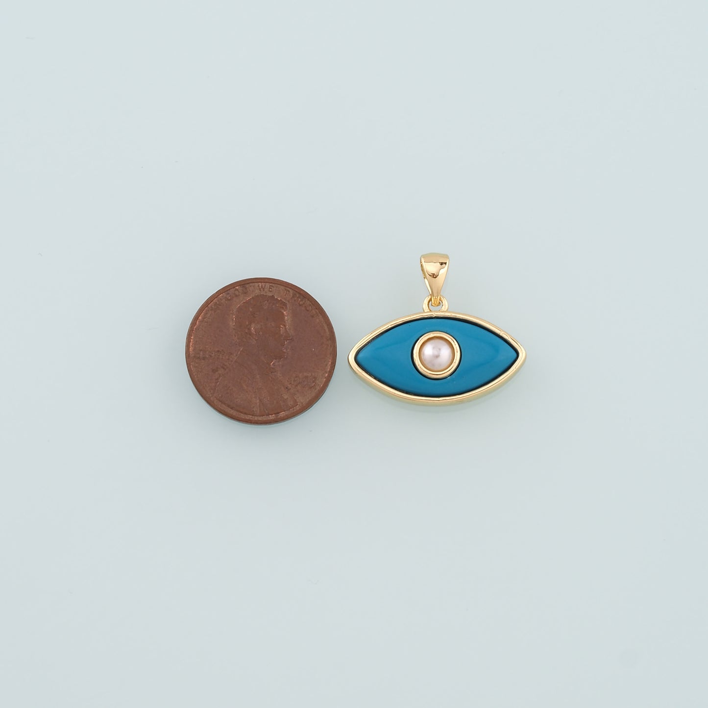 Gold Evil Eye Charms,18K Gold Filled Evil Eye Pendant,Enamel Eye Charm Bracelet Necklace for DIY Jewelry Making Supply