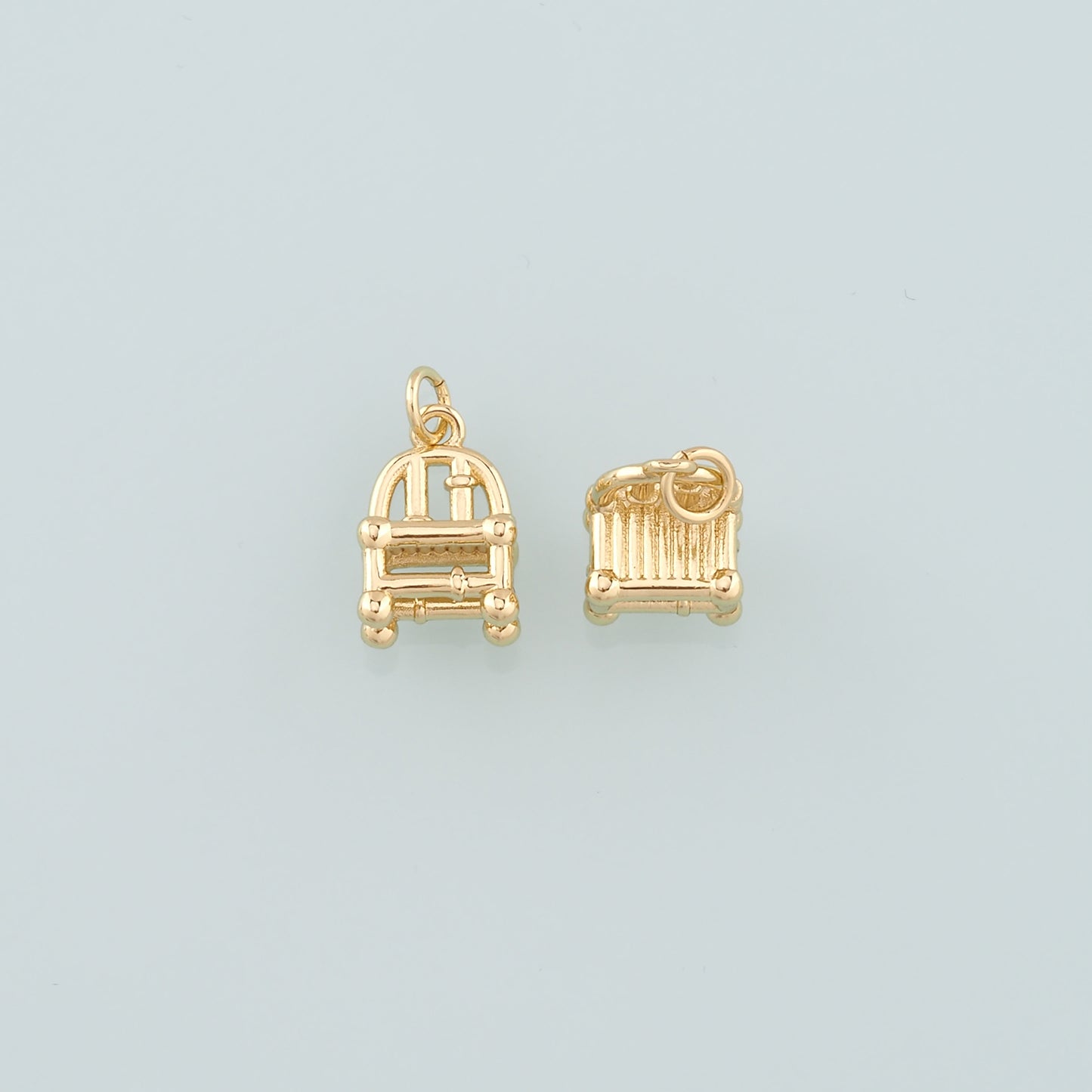 Gold Furniture Charms,18K Gold Filled Chair Pendant,Dainty Chair Charm Bracelet Necklace for DIY Jewelry Making Supply