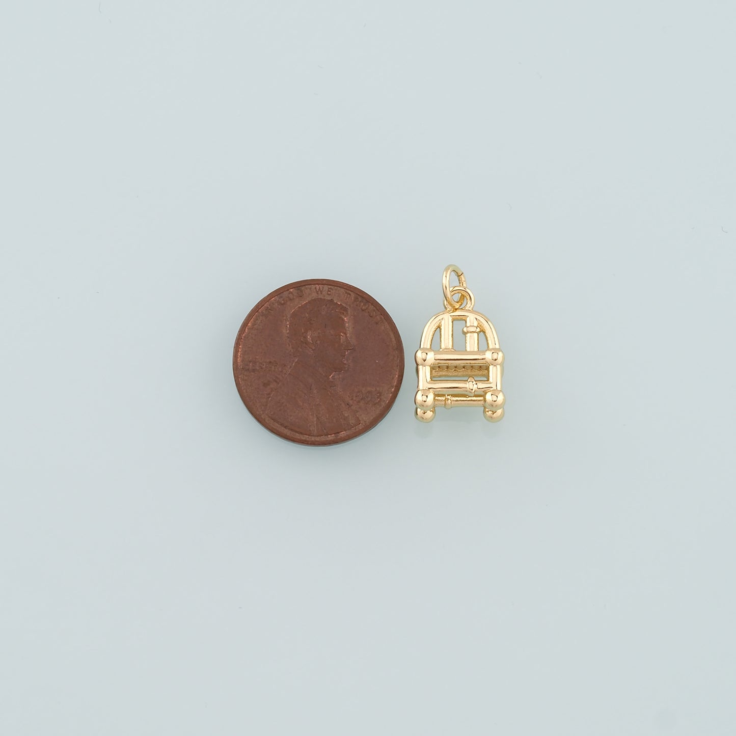Gold Furniture Charms,18K Gold Filled Chair Pendant,Dainty Chair Charm Bracelet Necklace for DIY Jewelry Making Supply