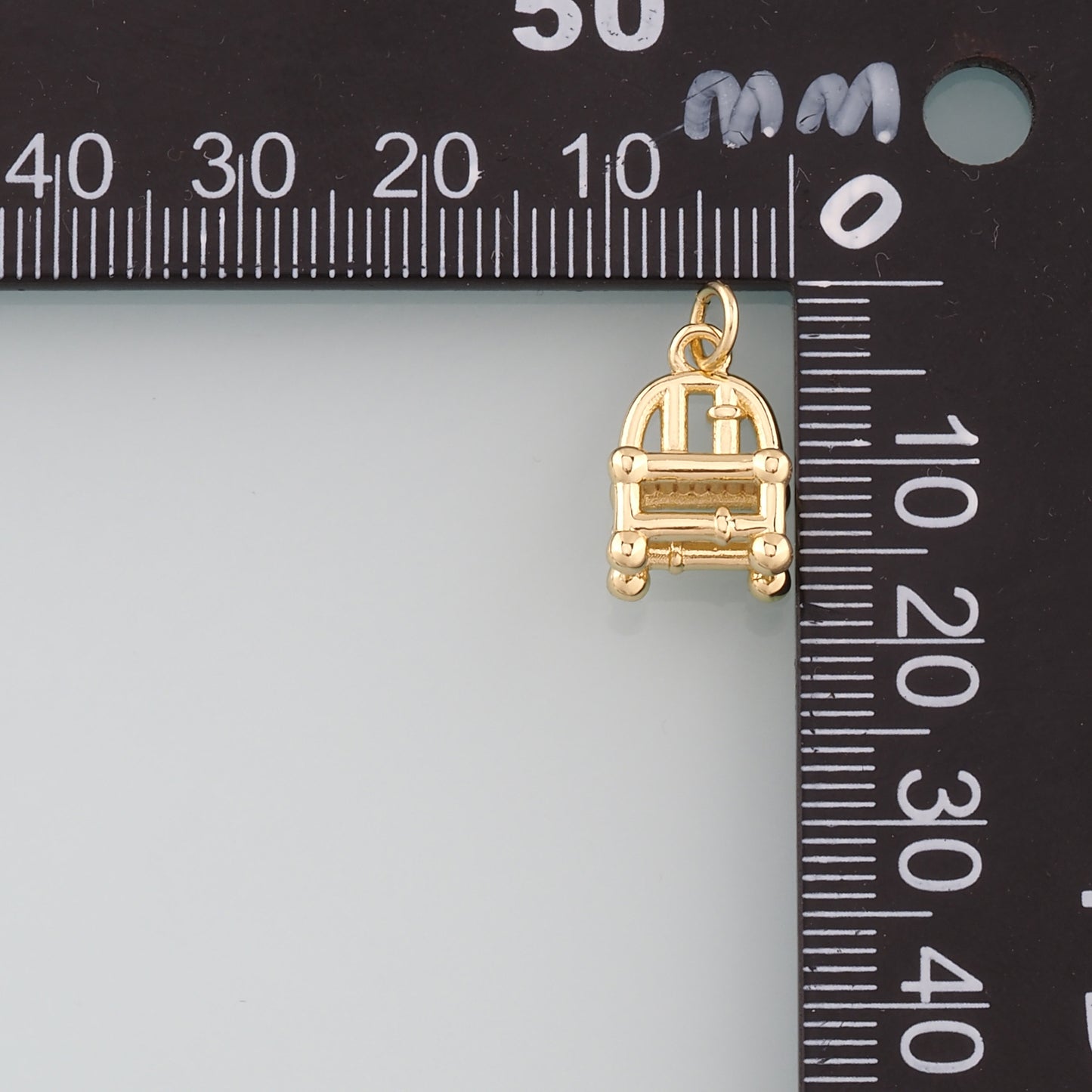 Gold Furniture Charms,18K Gold Filled Chair Pendant,Dainty Chair Charm Bracelet Necklace for DIY Jewelry Making Supply