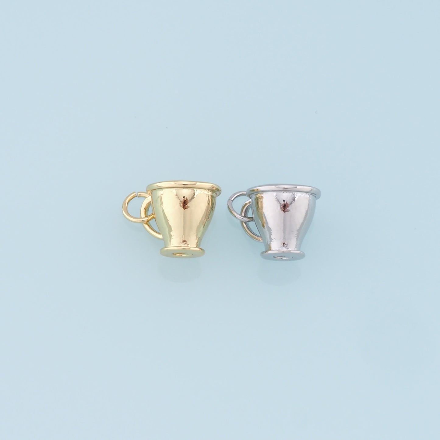 Gold cup Charms,18K Gold Filled cup Pendant,cup Charm Bracelet Necklace for DIY Jewelry Making Supply