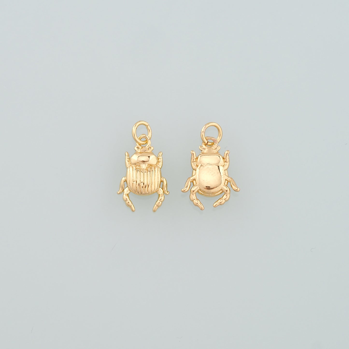 Gold Beetle Charms,18K Gold Filled Beetle Pendant,Insect Charm Bracelet Necklace for DIY Jewelry Making Supply