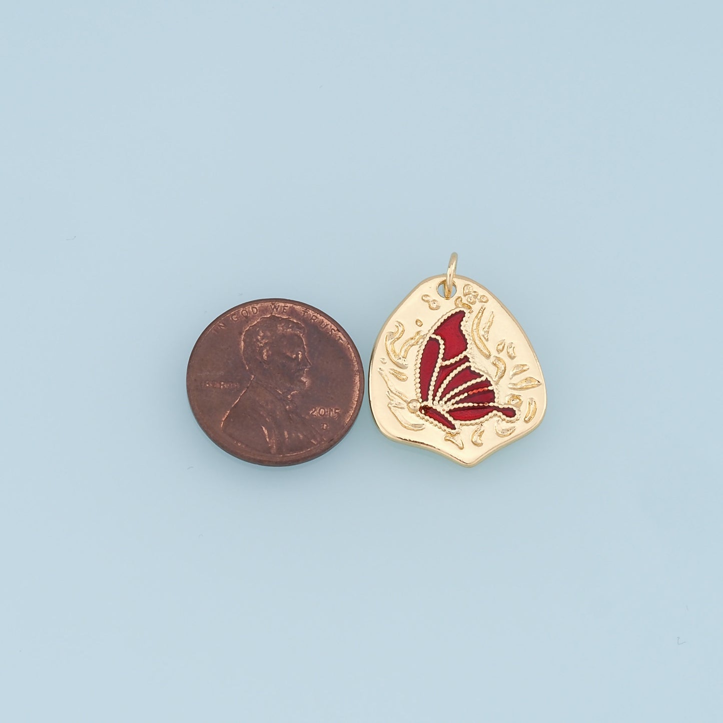 Gold Butterfly Charms,18K Gold Filled Butterfly Pendant,Enamel Butterfly Charm Bracelet Necklace for DIY Jewelry Making Supply