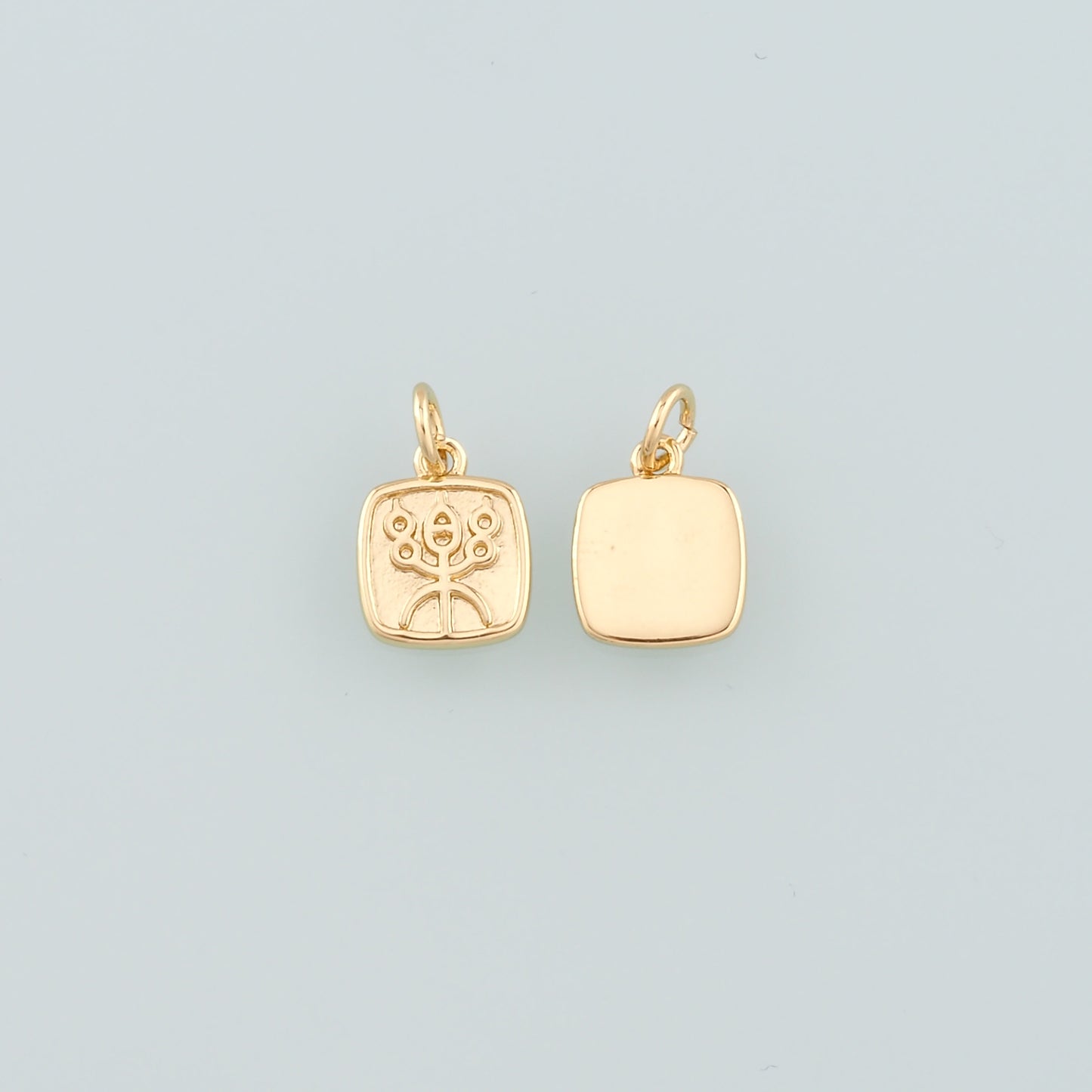 Gold Lotus Charms,18K Gold Filled Lotus Pendant,Dainty Lotus Charm Bracelet Necklace for DIY Jewelry Making Supply