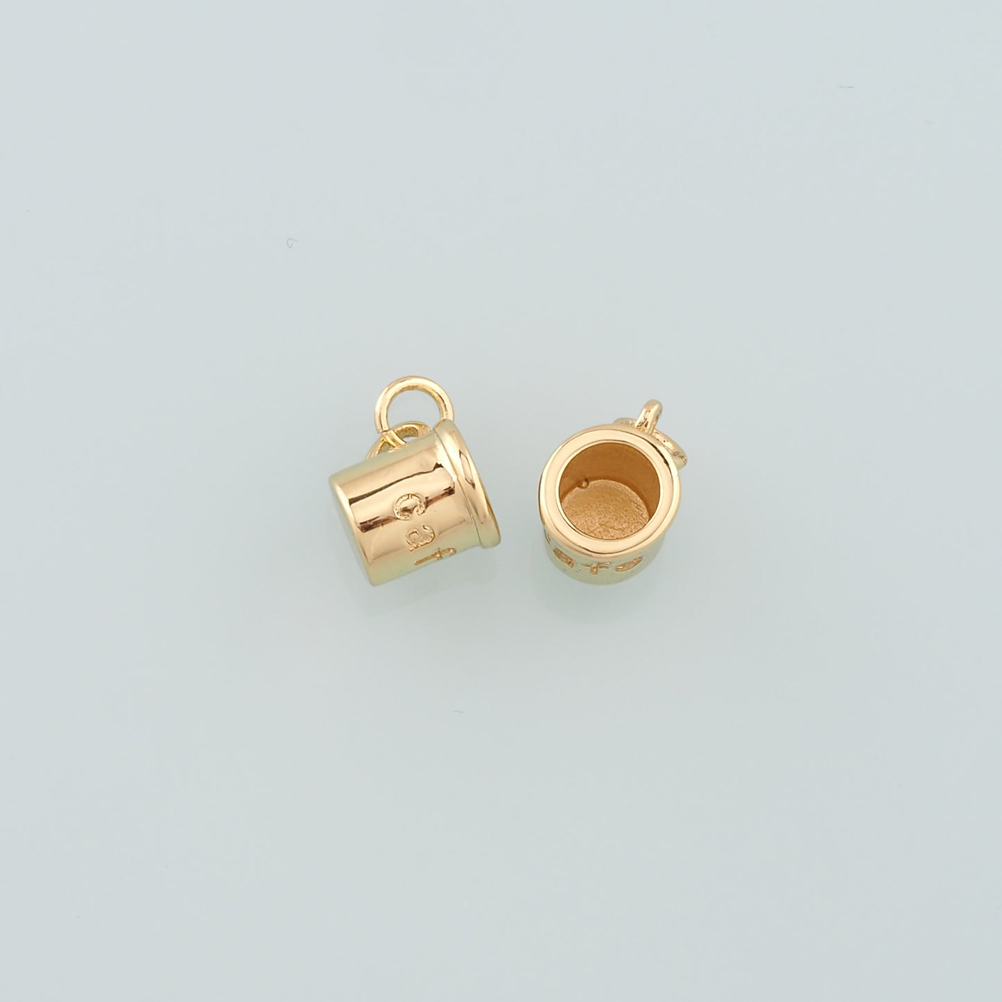 Gold Cup Charms,18K Gold Filled Coffee Cup Pendant,Cup Charm Bracelet Necklace for DIY Jewelry Making Supply