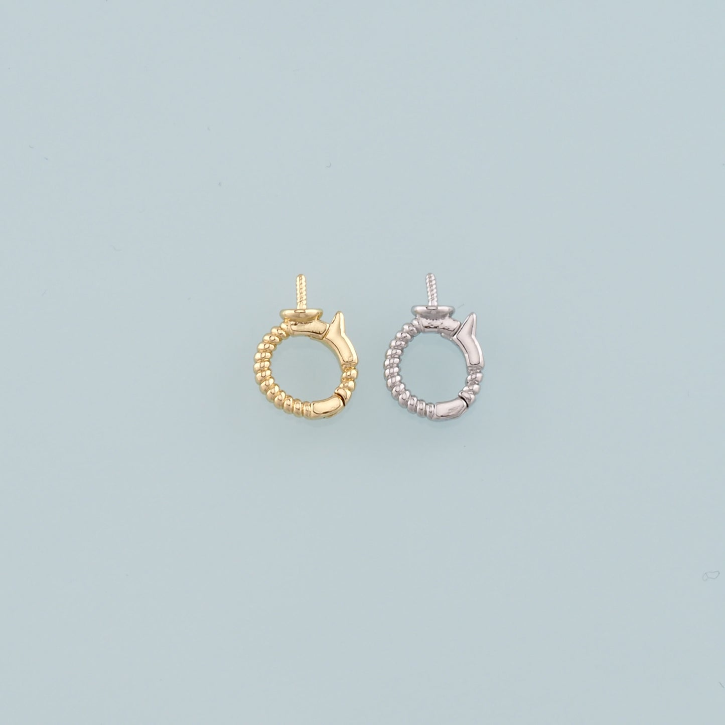 18K Gold Filled Round Carabiner Clasp,Carabiner Lock Connector,Spring Push Gate for DIY Jewelry Clasp Finding Necklace Bracelet