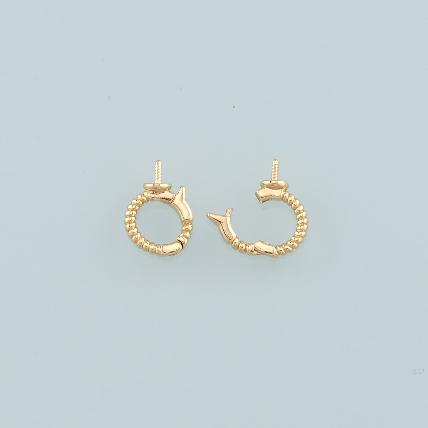 18K Gold Filled Round Carabiner Clasp,Carabiner Lock Connector,Spring Push Gate for DIY Jewelry Clasp Finding Necklace Bracelet