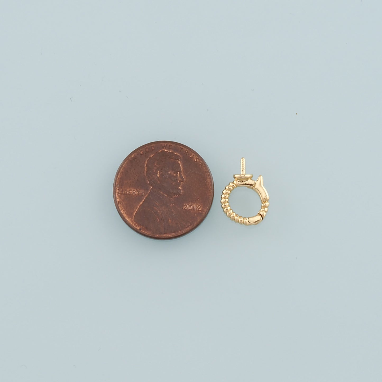 18K Gold Filled Round Carabiner Clasp,Carabiner Lock Connector,Spring Push Gate for DIY Jewelry Clasp Finding Necklace Bracelet