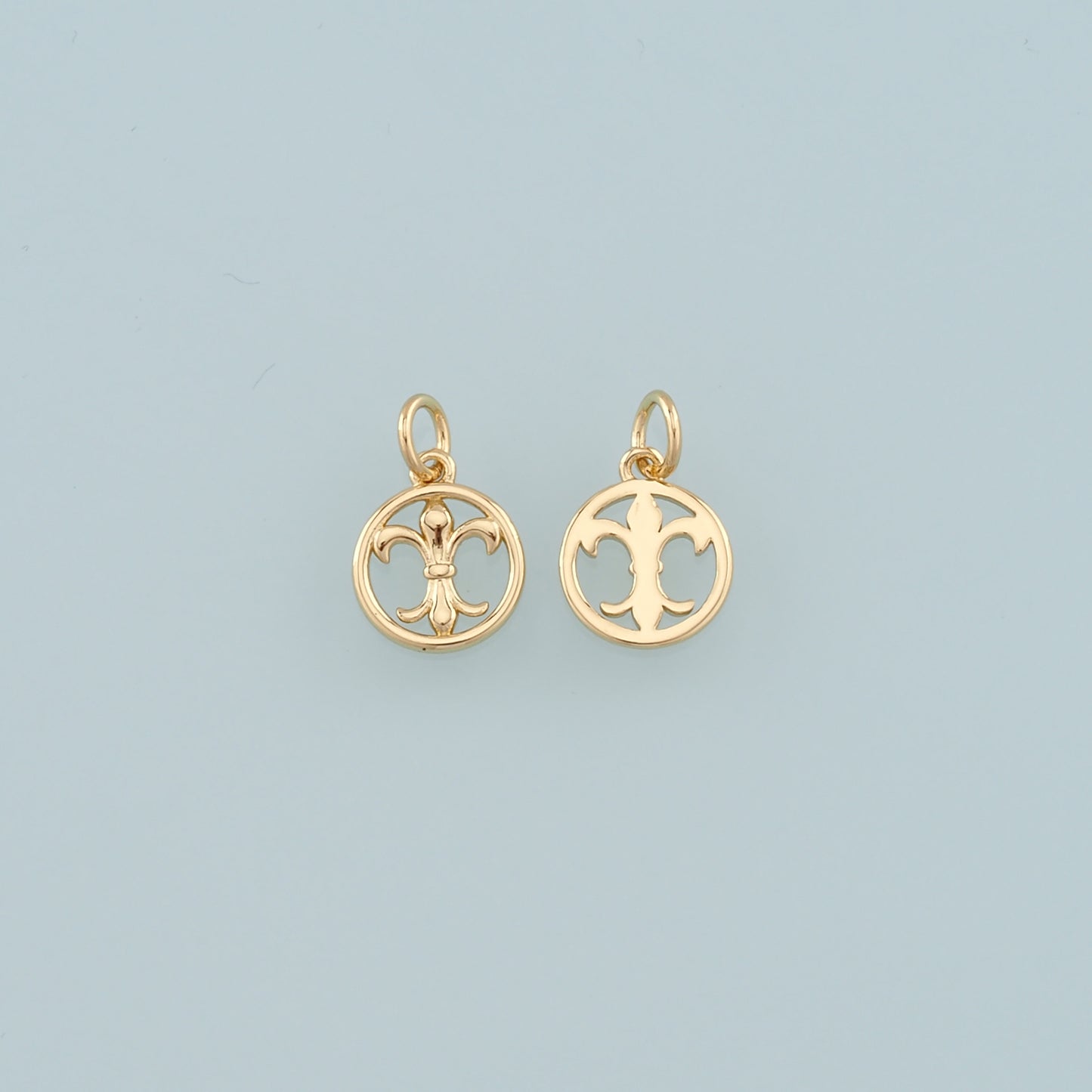 18K Gold Filled Geometry Pendant,Geometry Charm Bracelet Necklace for DIY Jewelry Making Supply