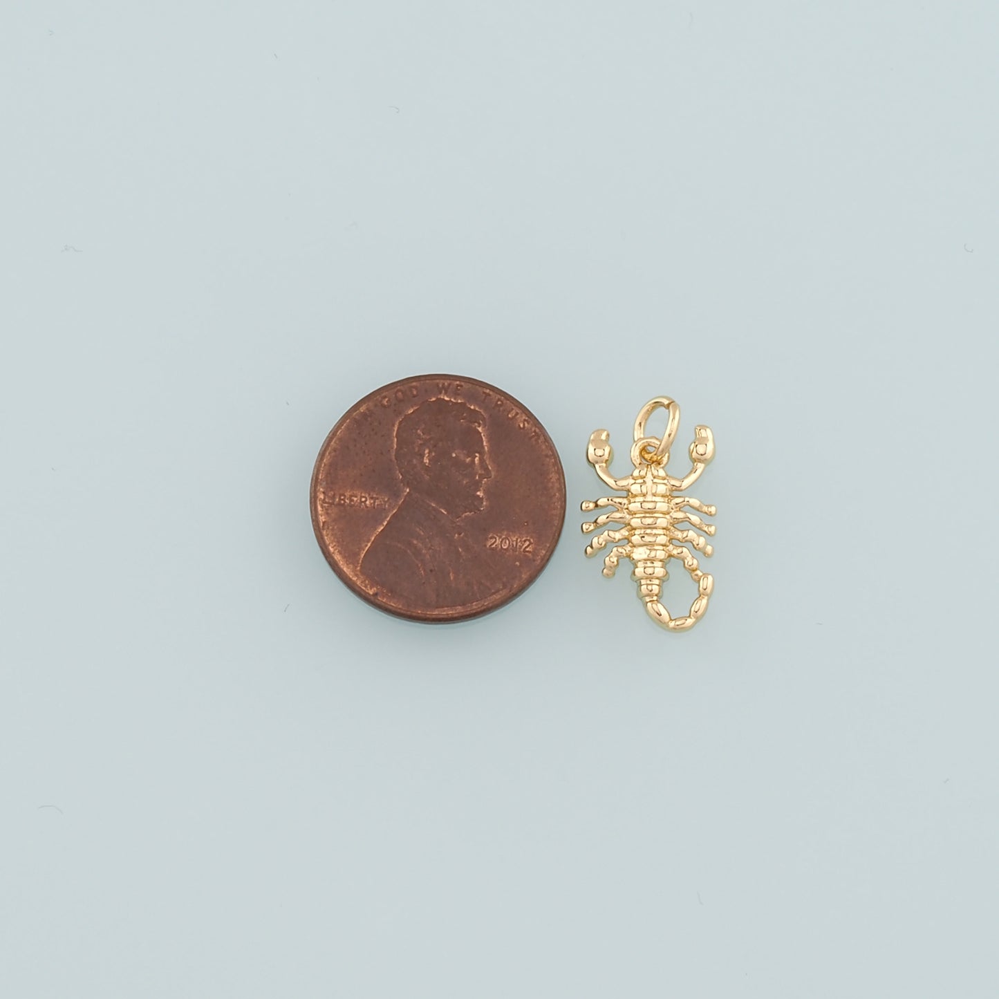 18K Gold Filled Scorpion Pendant,Dainty Scorpion Charm Bracelet Necklace for DIY Jewelry Making Supply