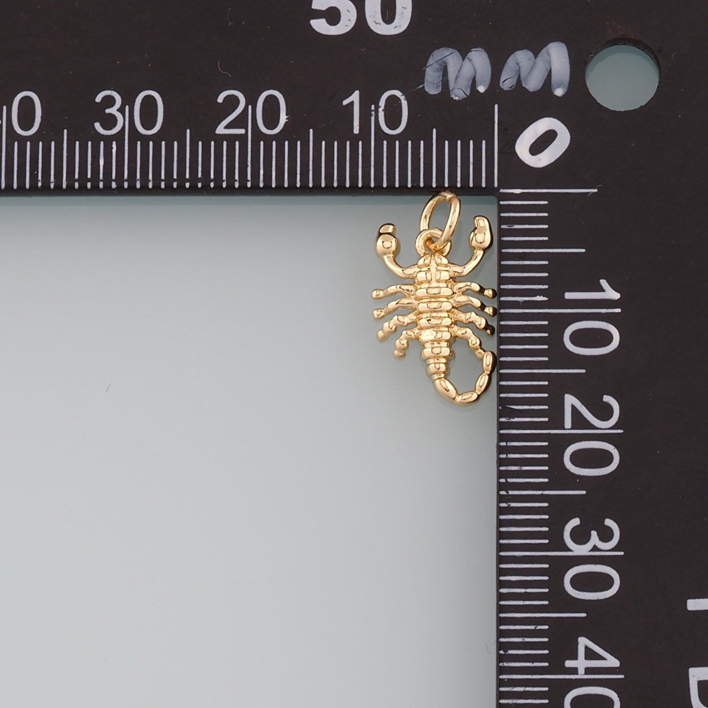 18K Gold Filled Scorpion Pendant,Dainty Scorpion Charm Bracelet Necklace for DIY Jewelry Making Supply