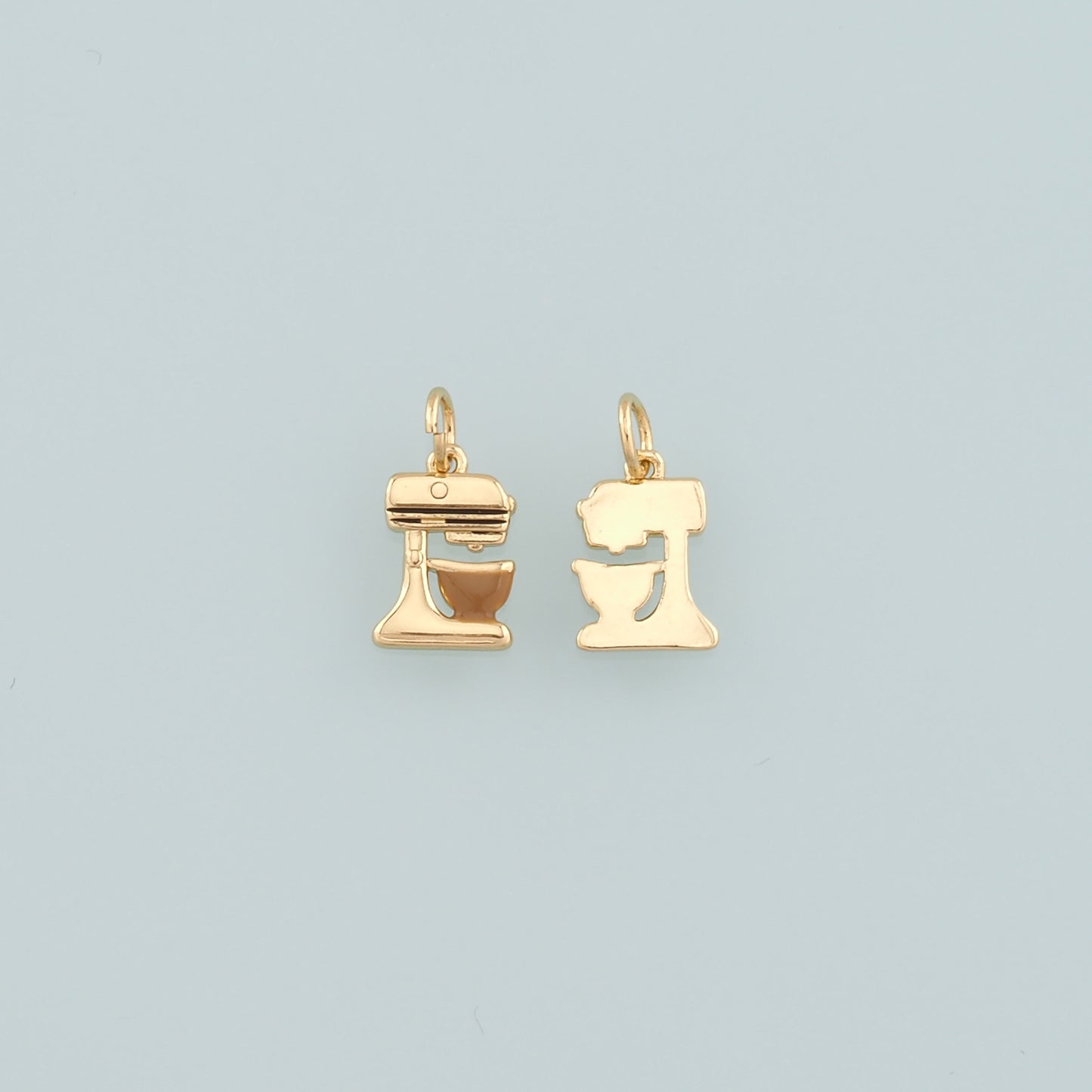 Gold Coffee Charm,18K Gold Filled Coffee Machine Pendant,Enamel Coffee Machine Charm Bracelet Necklace for DIY Jewelry Making Supply