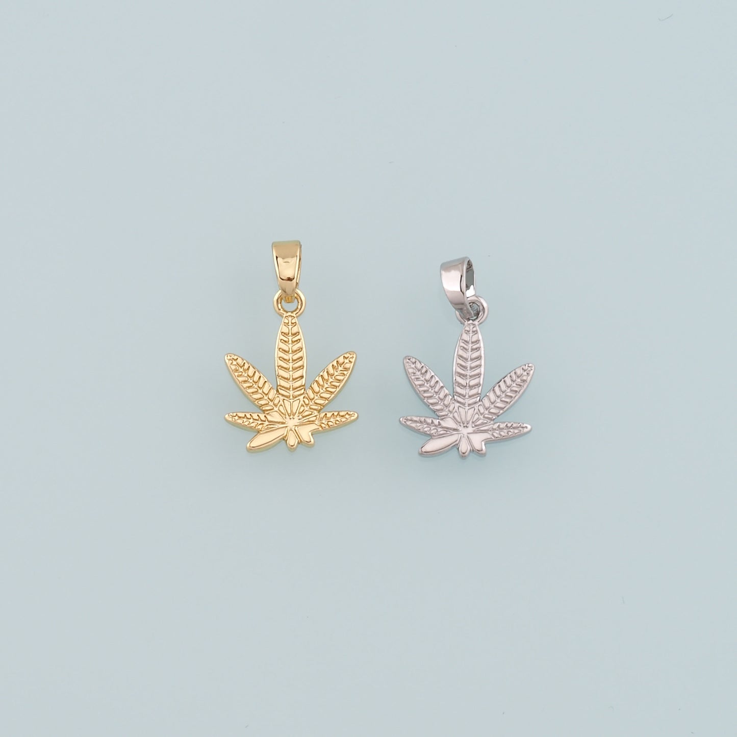 Gold Maple Leaf Charms,18K Gold Filled Maple Leaf Pendant,Leaf Charm Bracelet Necklace for DIY Jewelry Making Supply