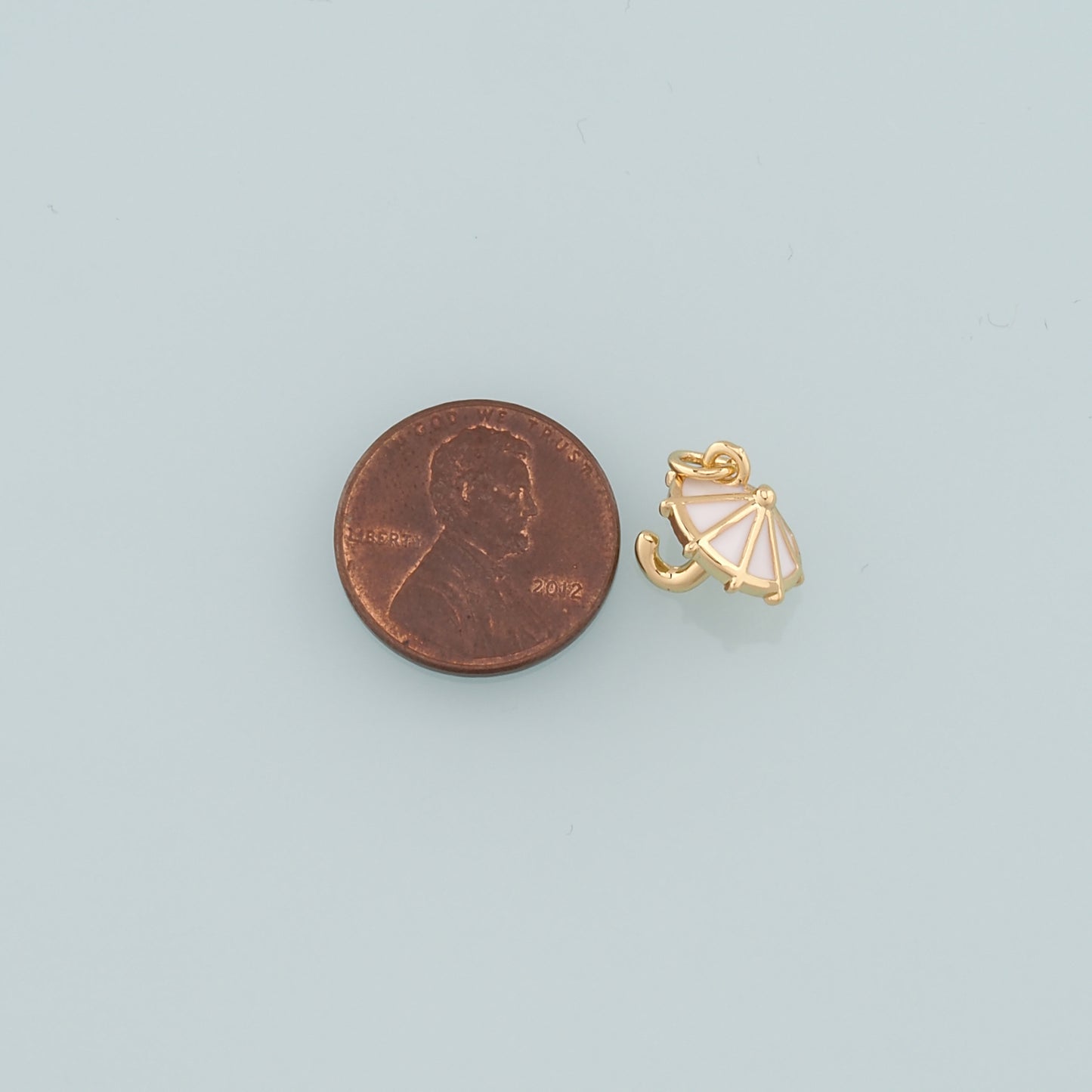 Gold Umbrella Charms,18K Gold Filled Umbrella Pendant,Enamel Umbrella Charm Bracelet Necklace for DIY Jewelry Making Supply