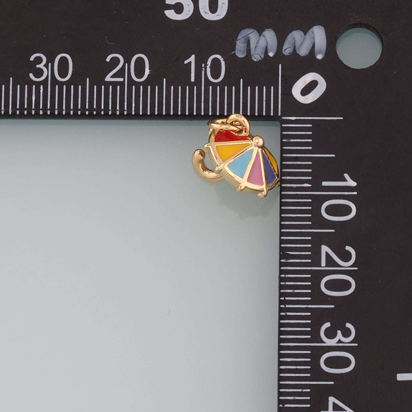 Gold Umbrella Charms,18K Gold Filled Umbrella Pendant,Enamel Umbrella Charm Bracelet Necklace for DIY Jewelry Making Supply