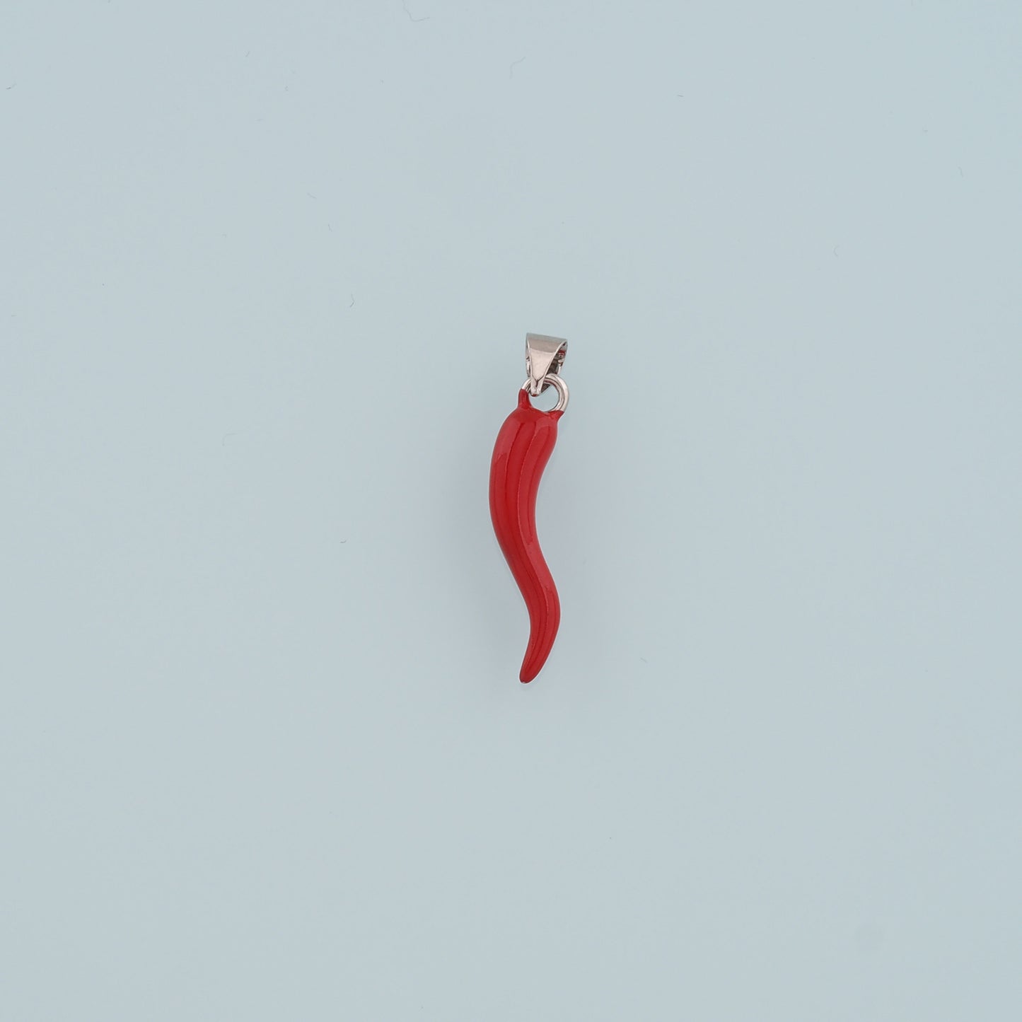Silver Horns Pendant,Enamel Horns Charm Bracelet Necklace for DIY Jewelry Making Supply