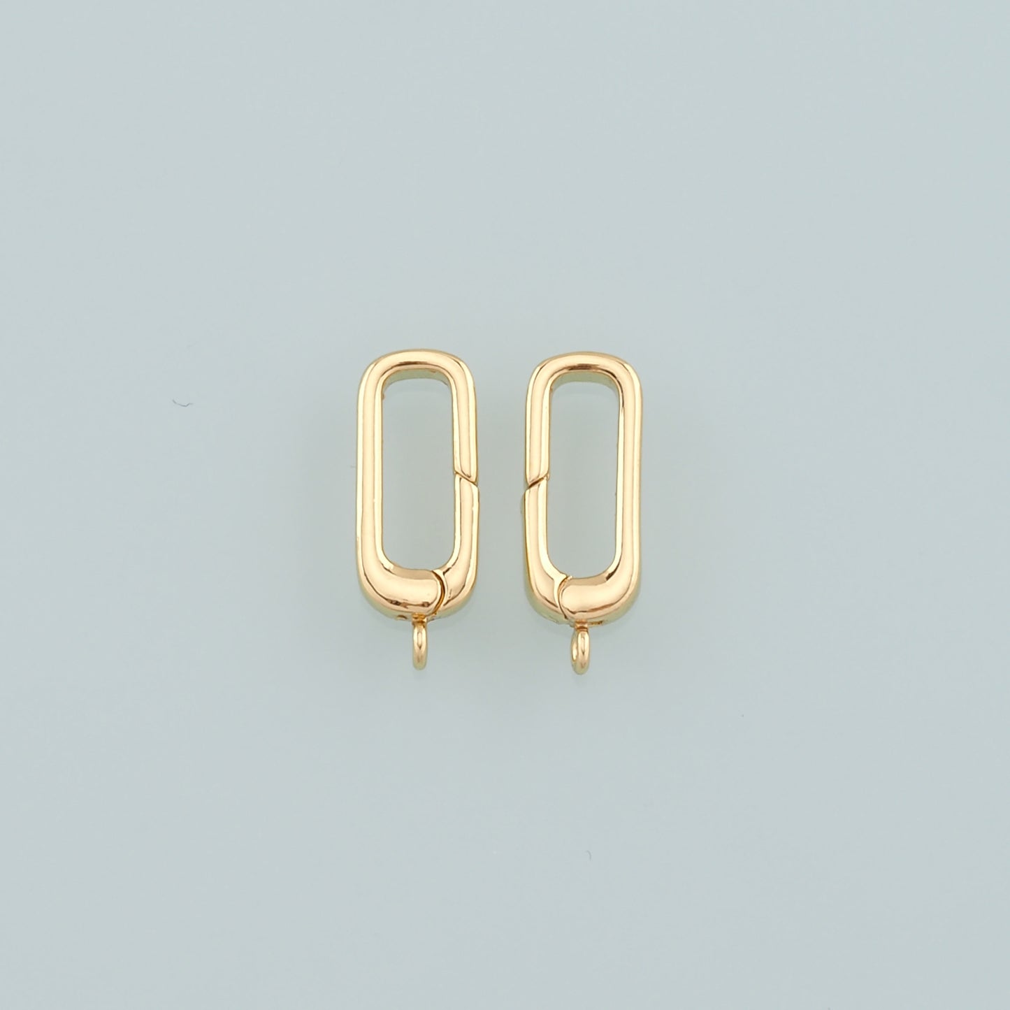 18K Gold Filled Oval Carabiner Clasp,Carabiner Lock Connector,Spring Push Gate for DIY Jewelry Finding Necklace Bracelet