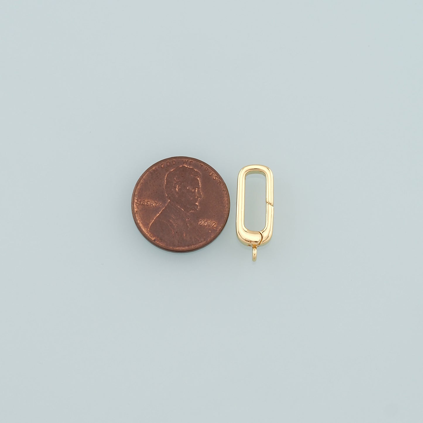 18K Gold Filled Oval Carabiner Clasp,Carabiner Lock Connector,Spring Push Gate for DIY Jewelry Finding Necklace Bracelet