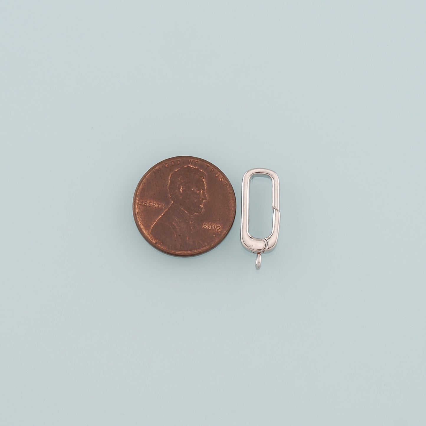 18K Gold Filled Oval Carabiner Clasp,Carabiner Lock Connector,Spring Push Gate for DIY Jewelry Finding Necklace Bracelet