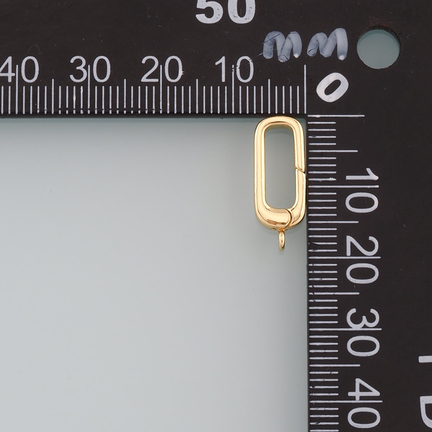 18K Gold Filled Oval Carabiner Clasp,Carabiner Lock Connector,Spring Push Gate for DIY Jewelry Finding Necklace Bracelet