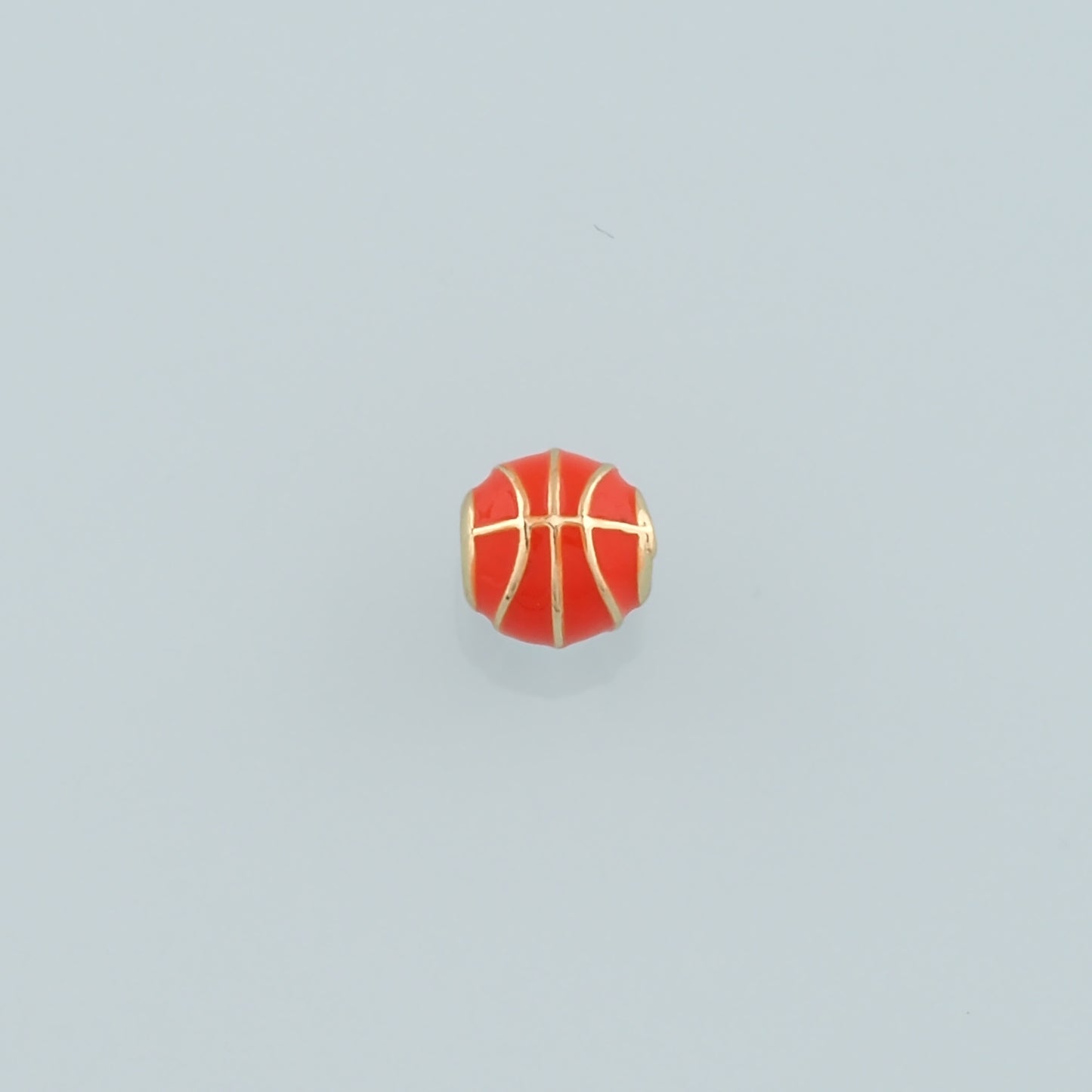 18K Gold Filled Basketball Spacer Bead,Enamel Ball Charm Bracelet Necklace for DIY Jewelry Making Supply