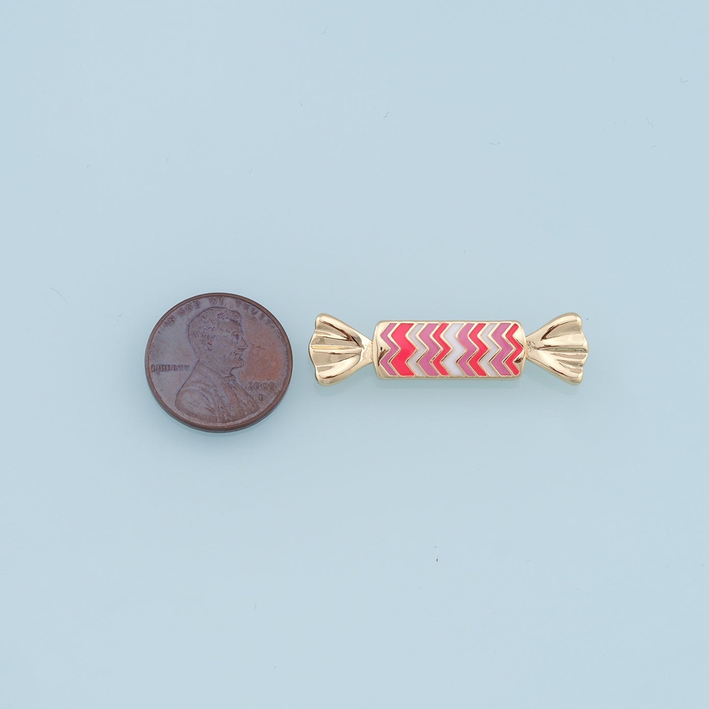 Gold Candy Charms,18K Gold Filled Enamel Sweet Pendant,Color Candy Charms Bracelet Necklace for DIY Jewelry Making Supply