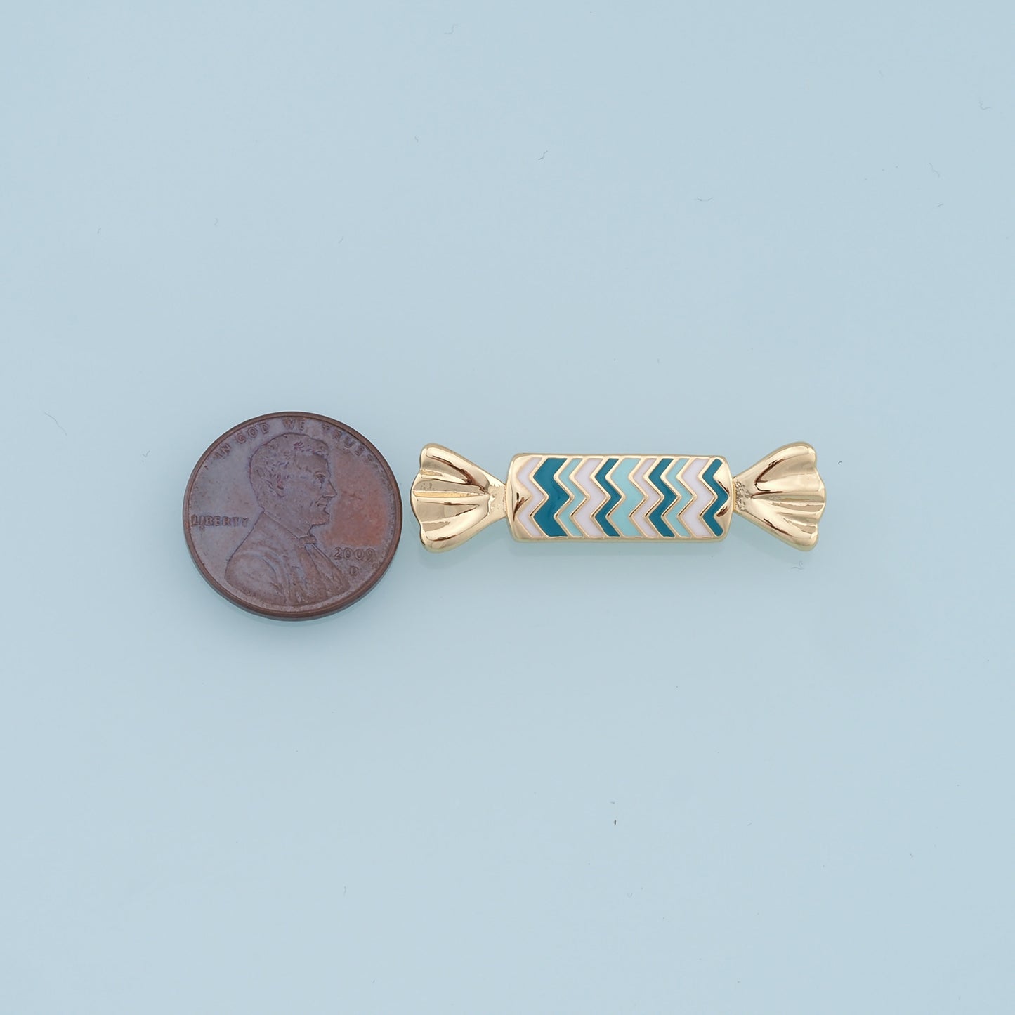 Gold Candy Charms,18K Gold Filled Enamel Sweet Pendant,Color Candy Charms Bracelet Necklace for DIY Jewelry Making Supply