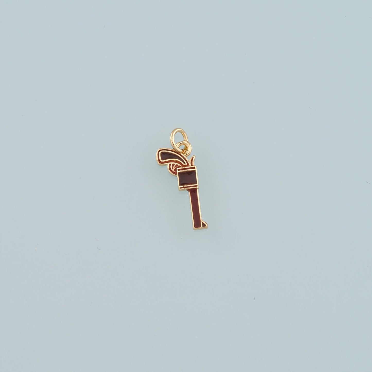 Gold Gun Charms,18K Gold Filled Gun Pendant,Enamel Gun Charm Bracelet Necklace for DIY Jewelry Making Supply
