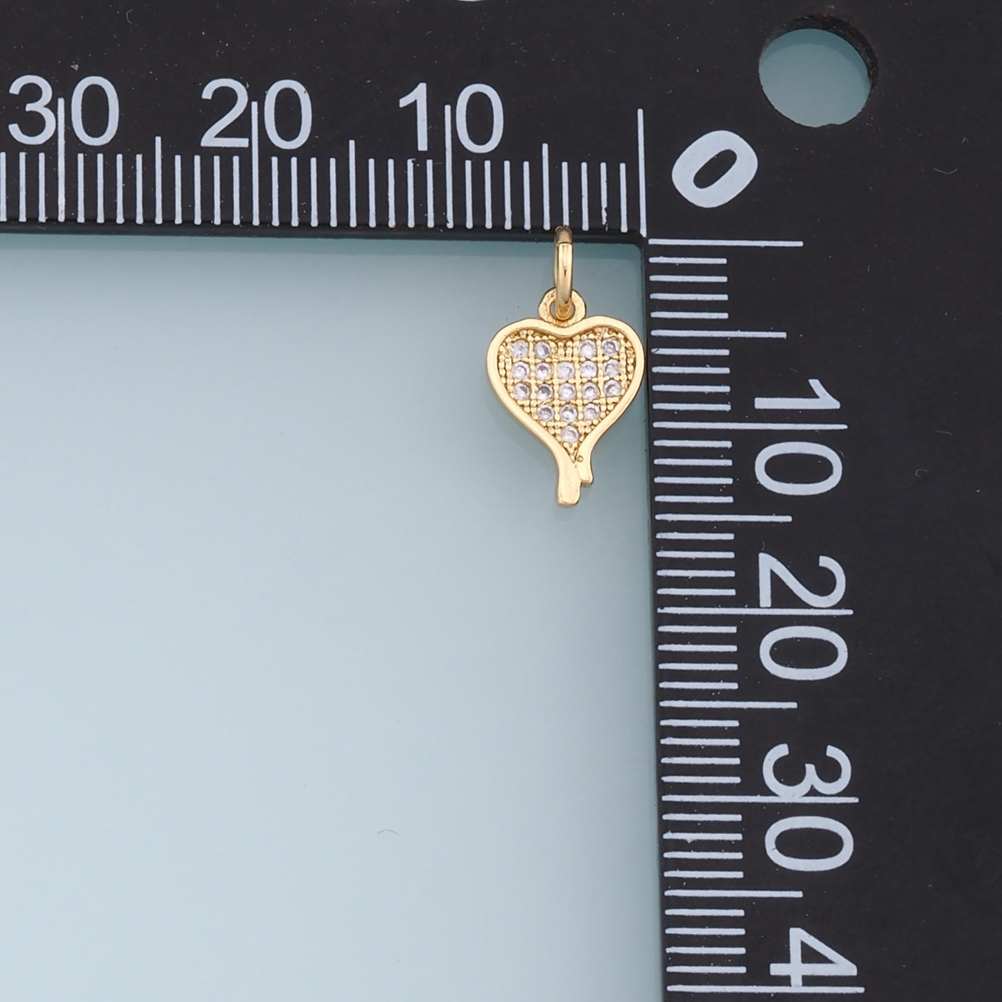 Gold Heart Charms,18K Gold Filled Heart Pendant,Tiny Heart Charm Bracelet Necklace for DIY Jewelry Making Supply