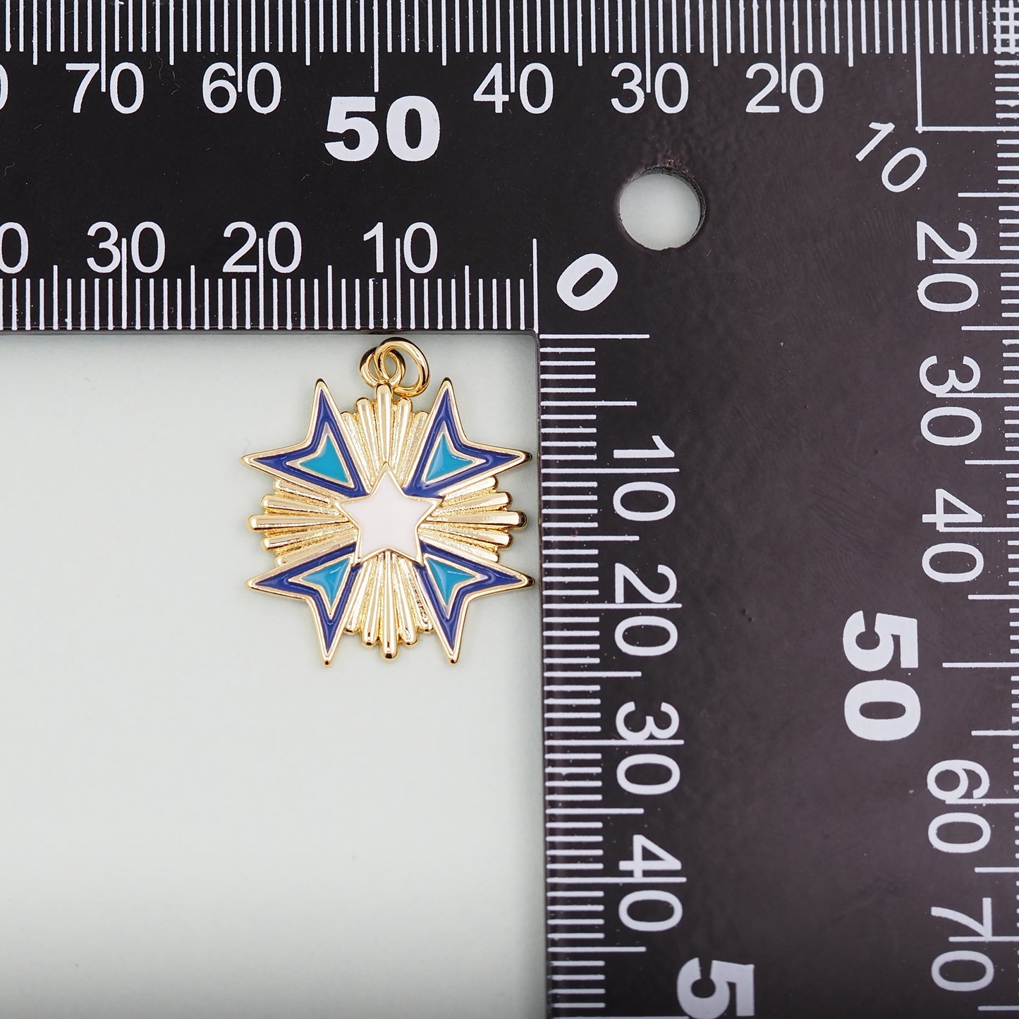 Gold geometry Charm,18K Gold Filled Cubic Zirconia Geometric Pendant,Silver Medal Charm Bracelet Necklace for DIY Jewelry Making Supply