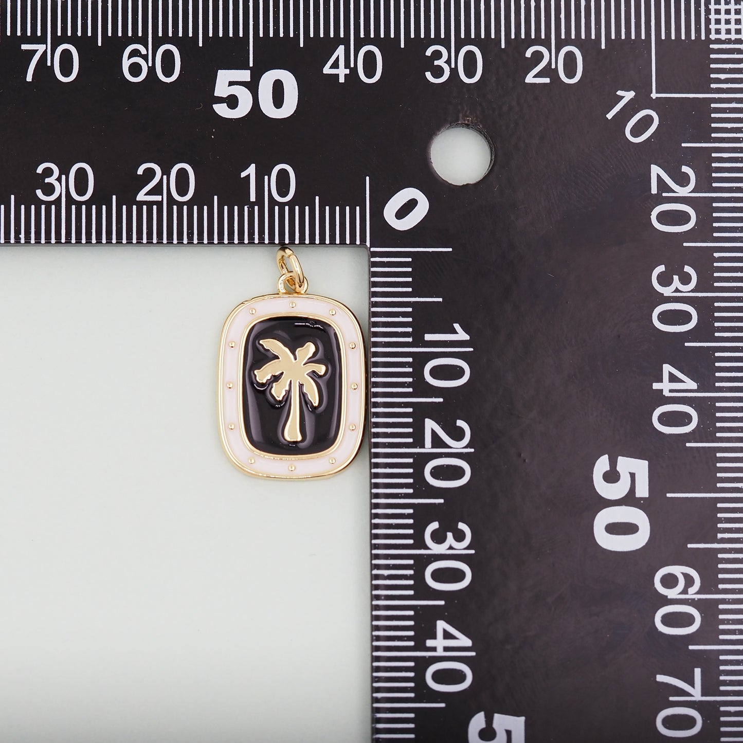 Gold Palm Tree Charms,18K Gold Filled Palm tree Pendant,CZ Micro Pave Silver Palm tree Charm Bracelet Necklace for DIY Jewelry Making Supply