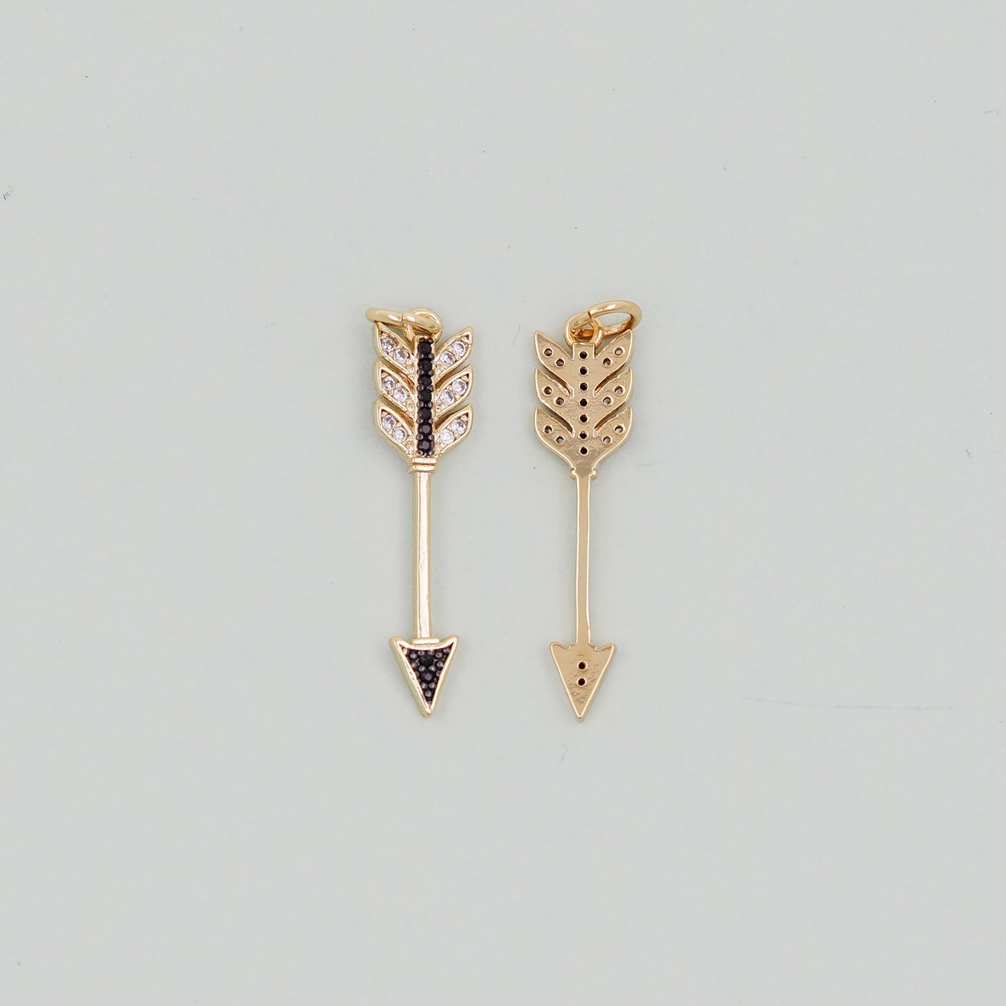 Gold Arrow Charms,18K Gold Filled Arrow Pendant,Arrow Charm Bracelet Necklace for DIY Jewelry Making Supply